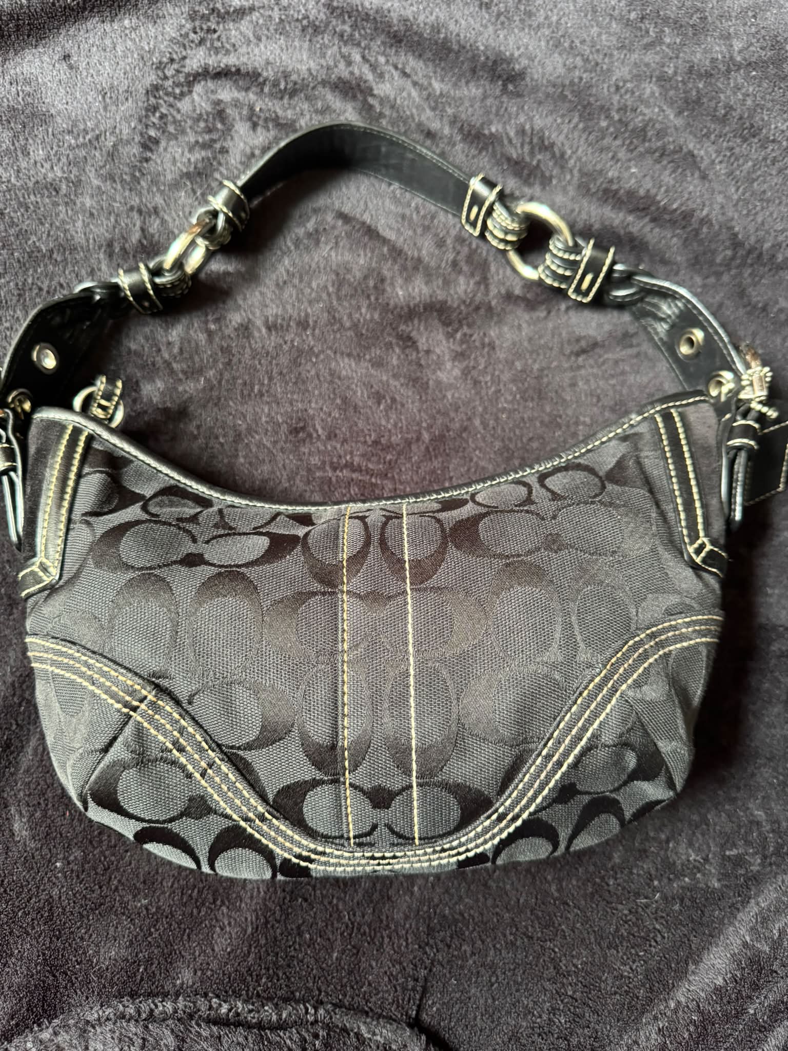 The Coach Brooke 2 Wav Metallic Leather Hobo Bag in Lilac is a 