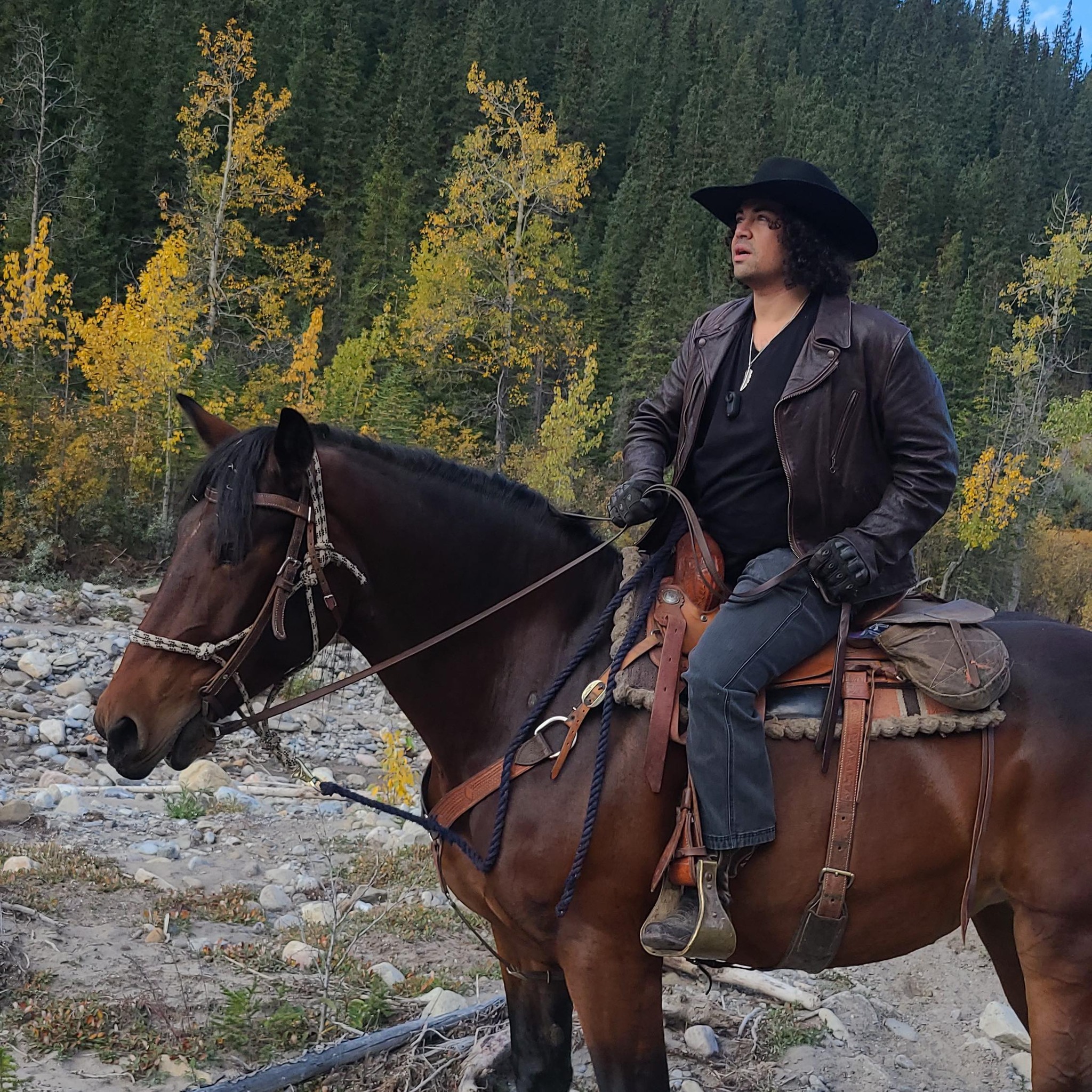 Bright sun, autumn colours, and a beautiful horse named Espresso on our ...