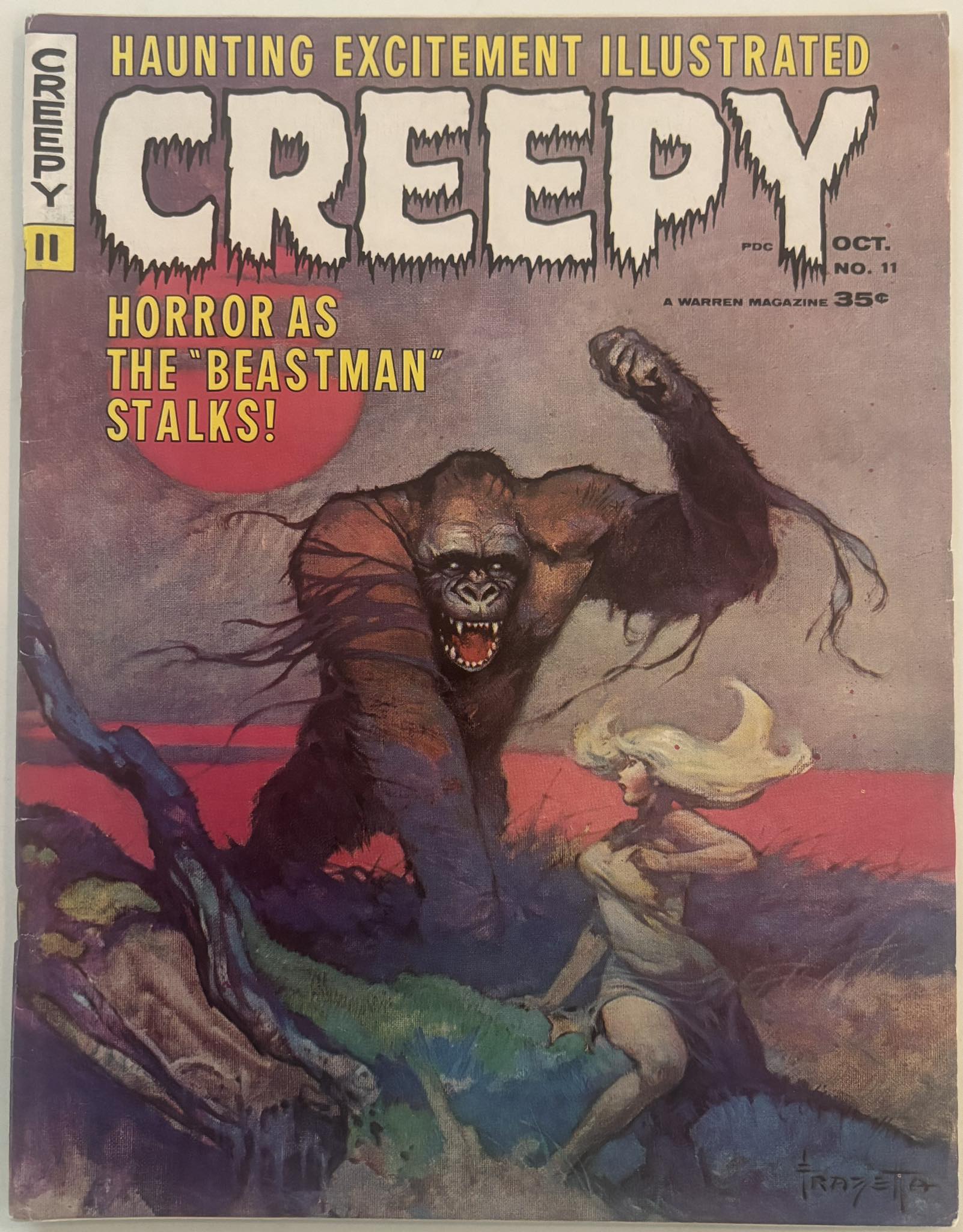 Creepy#17, Oct. 1967, Warren Magazines. Frightful Frank Frazetta