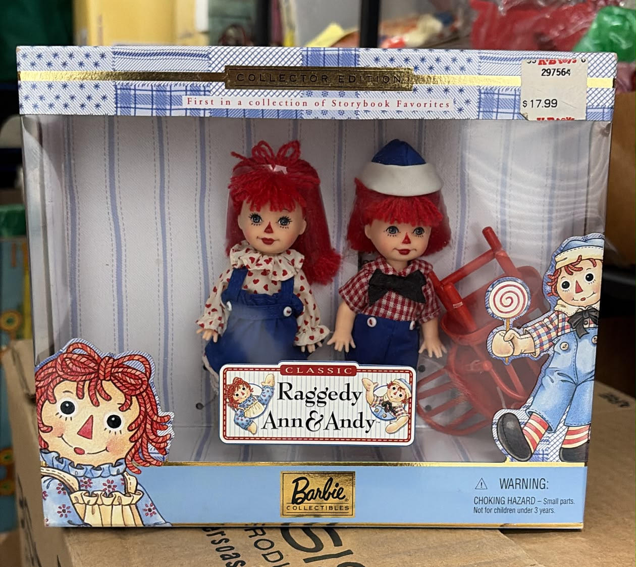 Vintage 1999 Raggedy Ann and Andy dolls for sale as Kelly and