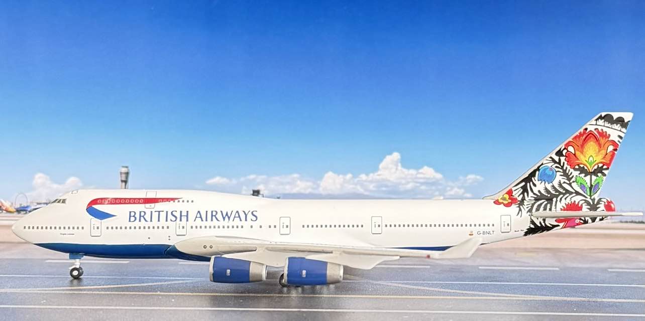 British Airways Boeing 747-436 model in Poland livery