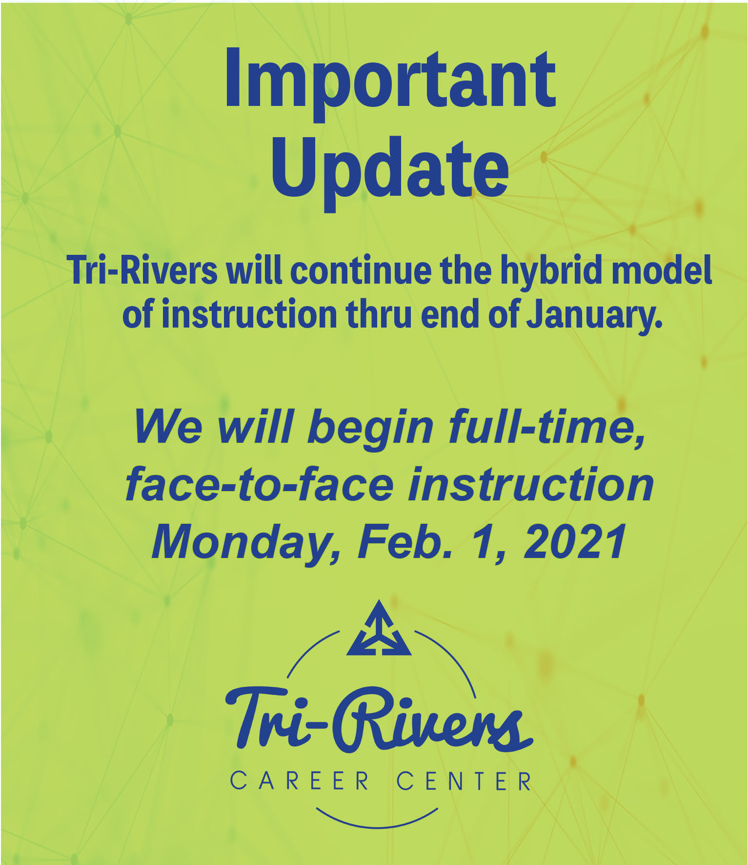 A message from our principal,... - Tri-Rivers Career Center | Facebook