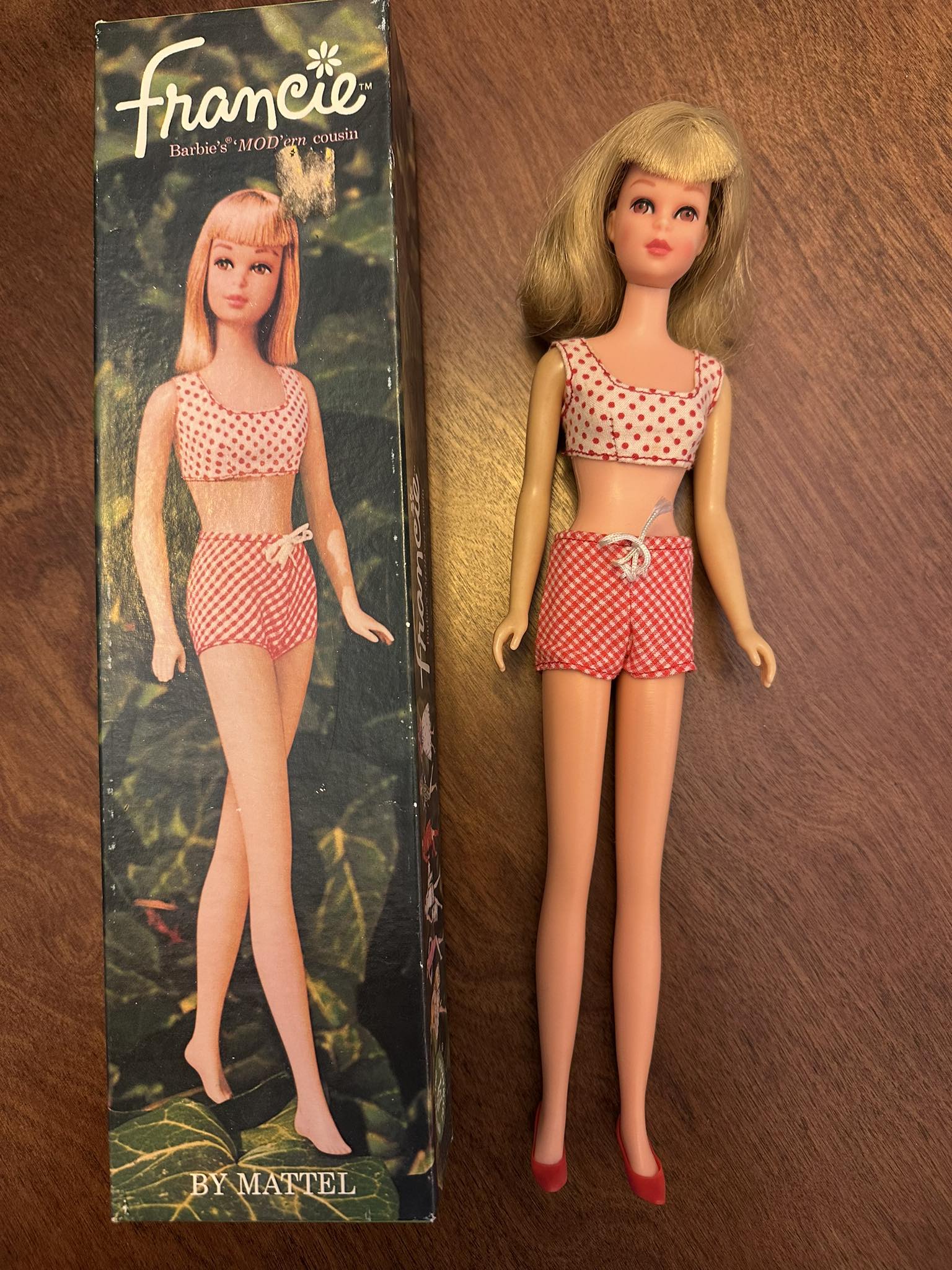 Rare No Bangs Francie Barbie doll added to collection