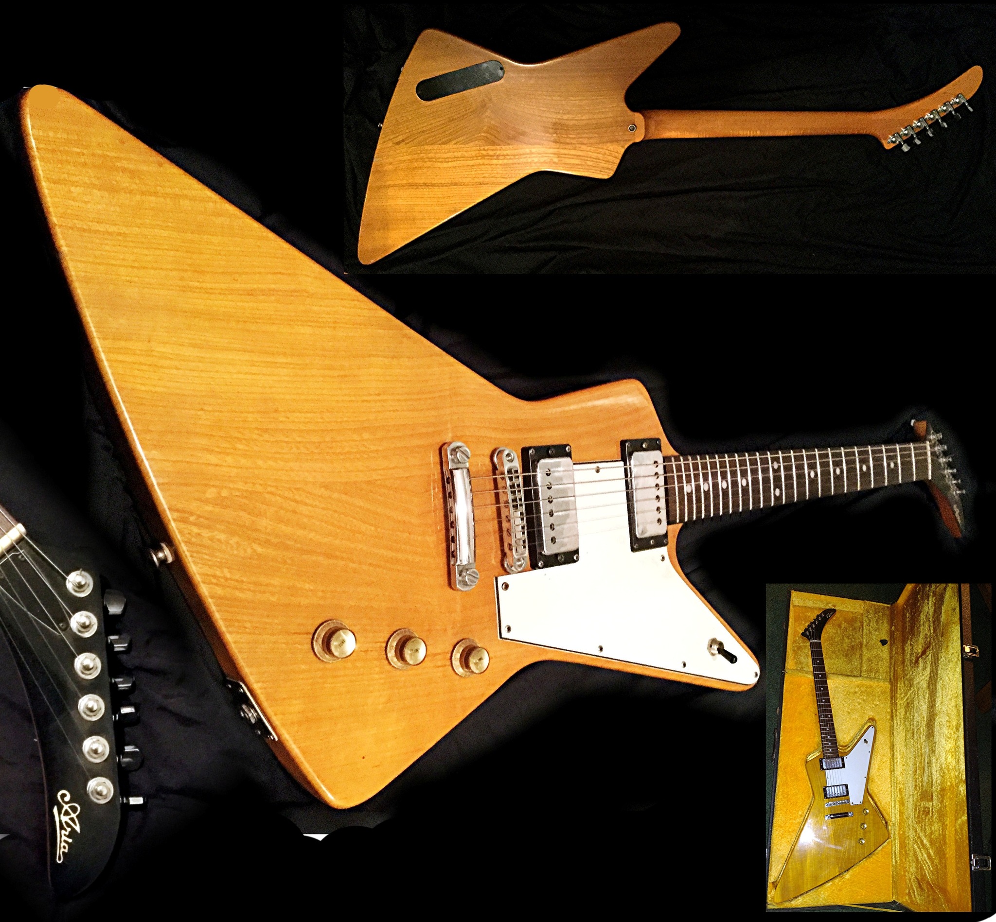 1975 Aria Explorer guitar in mint condition