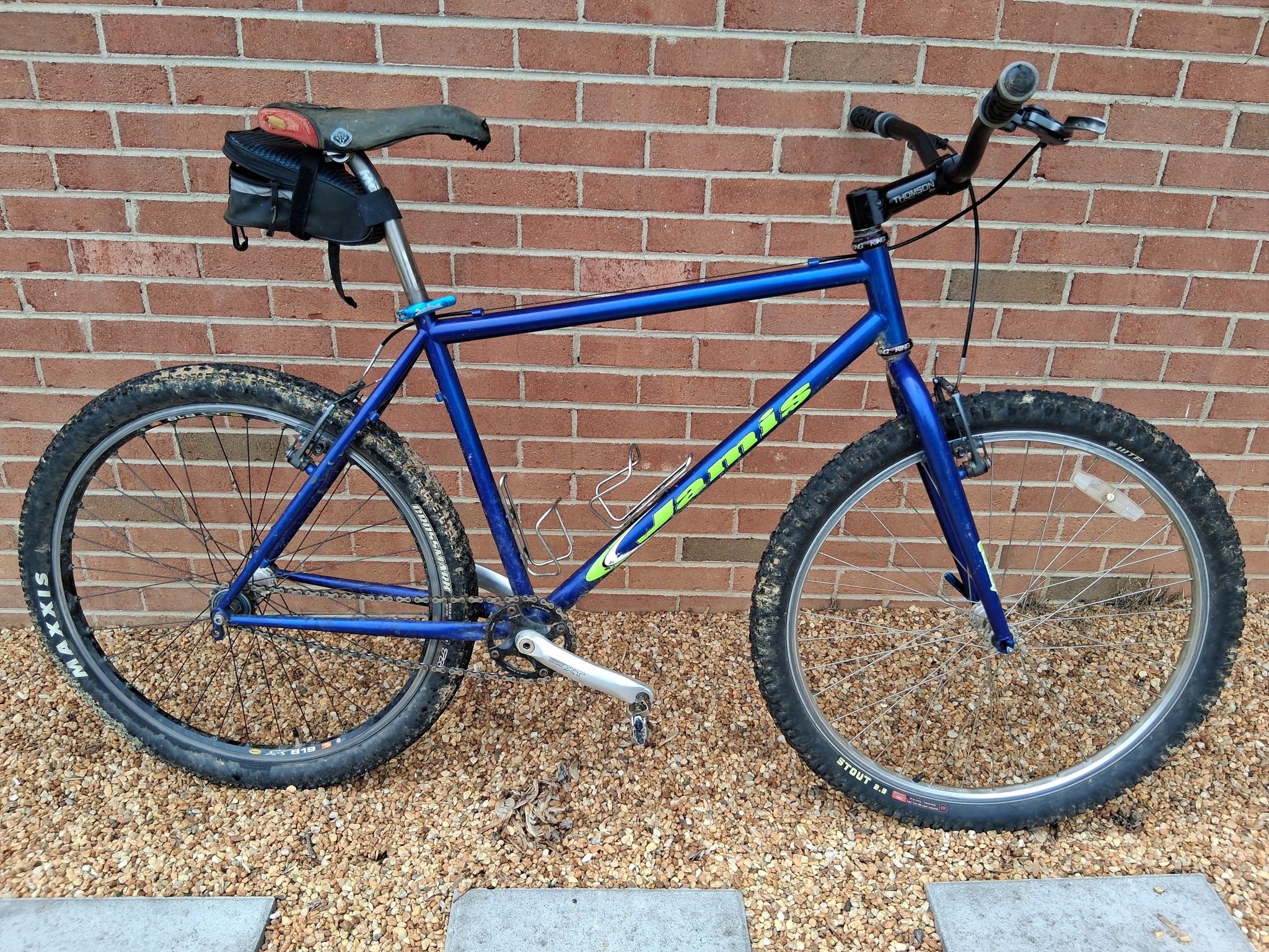 Jamis Dragon single speed mountain bike with Kelly fork and XTR brakes