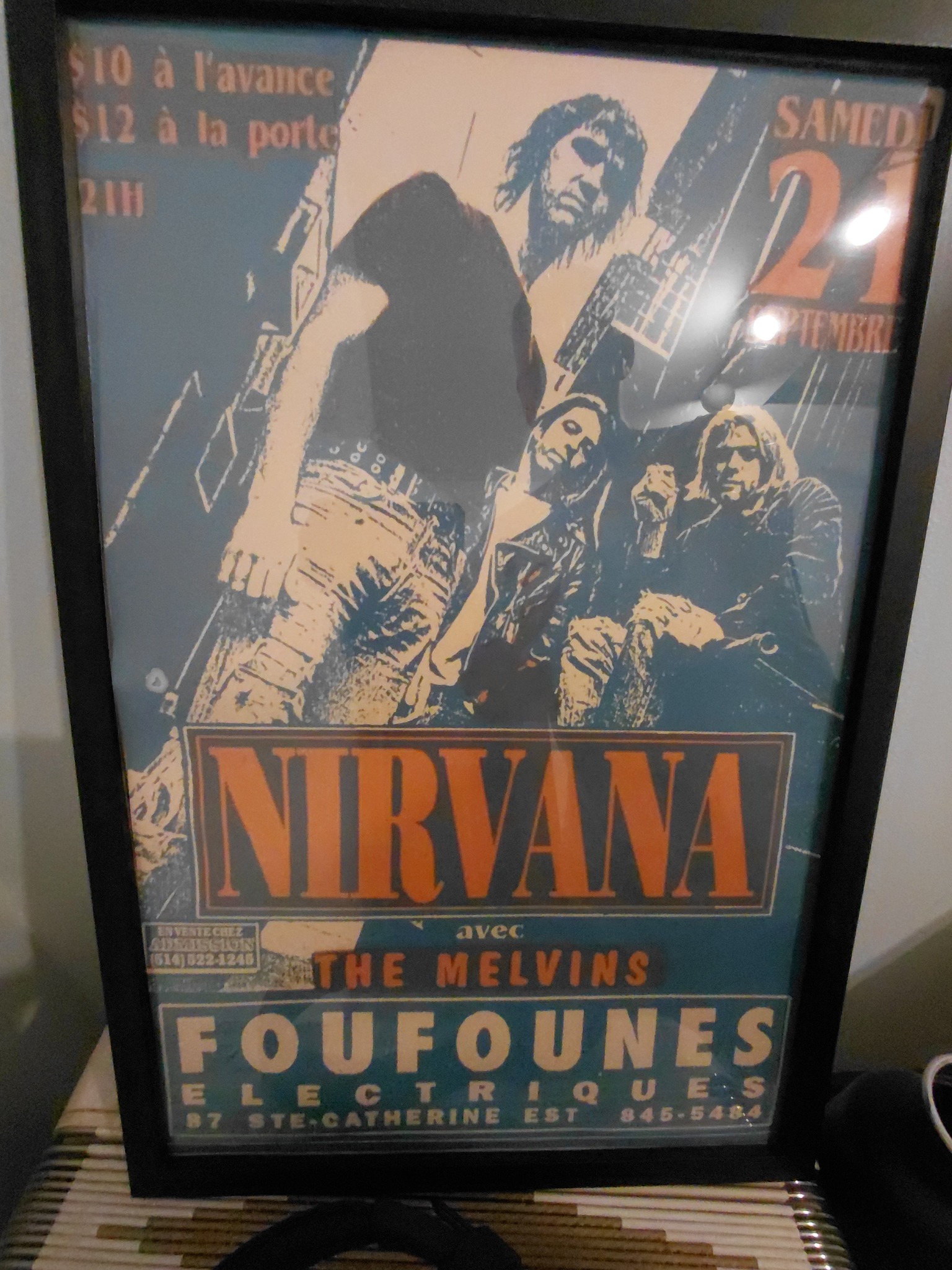 Nirvana and Melvins Concert Poster from September 1991 Show