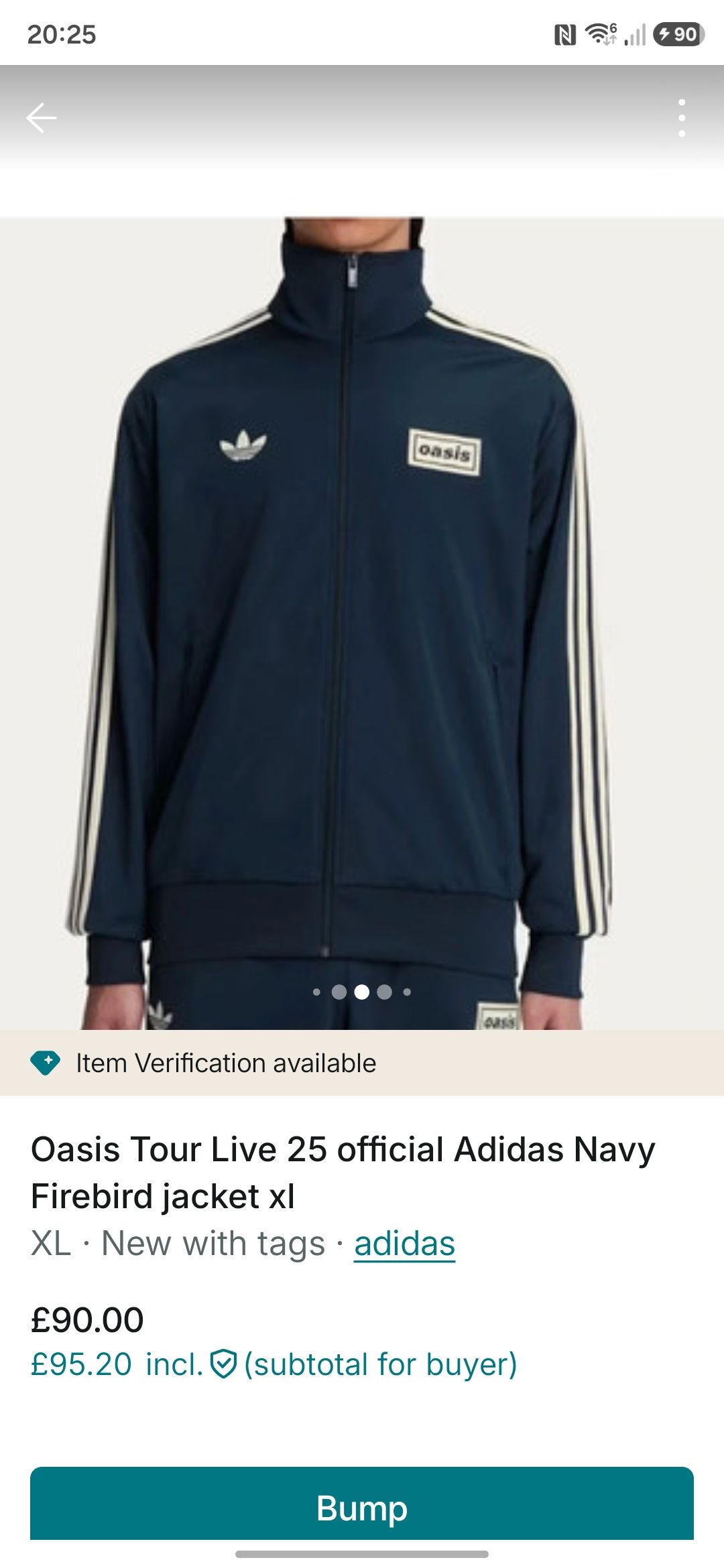 Anyone looking for a Black Adidas Oasis firebird track top