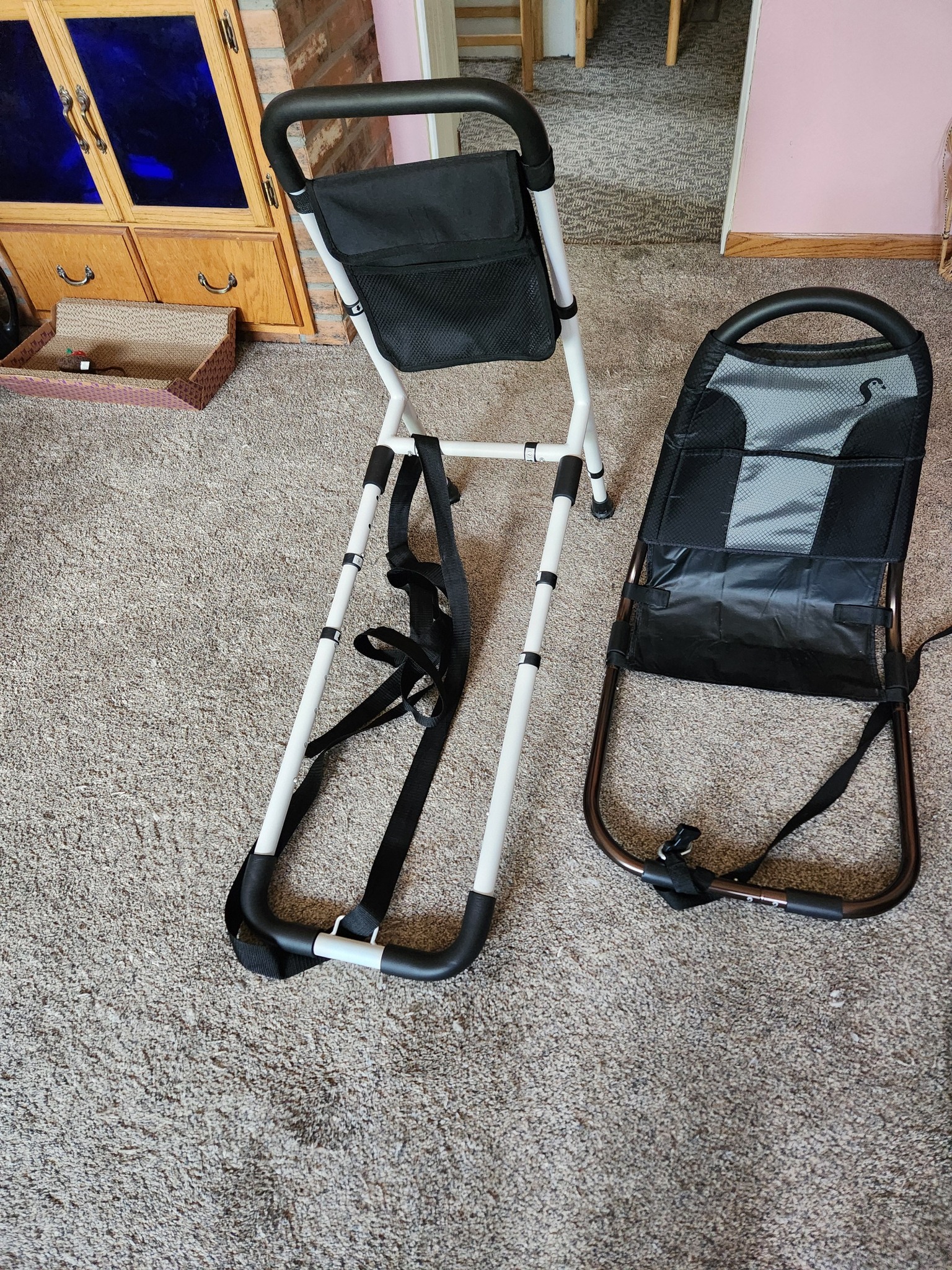 White wood bed rail, new in box with manu, parts. $10