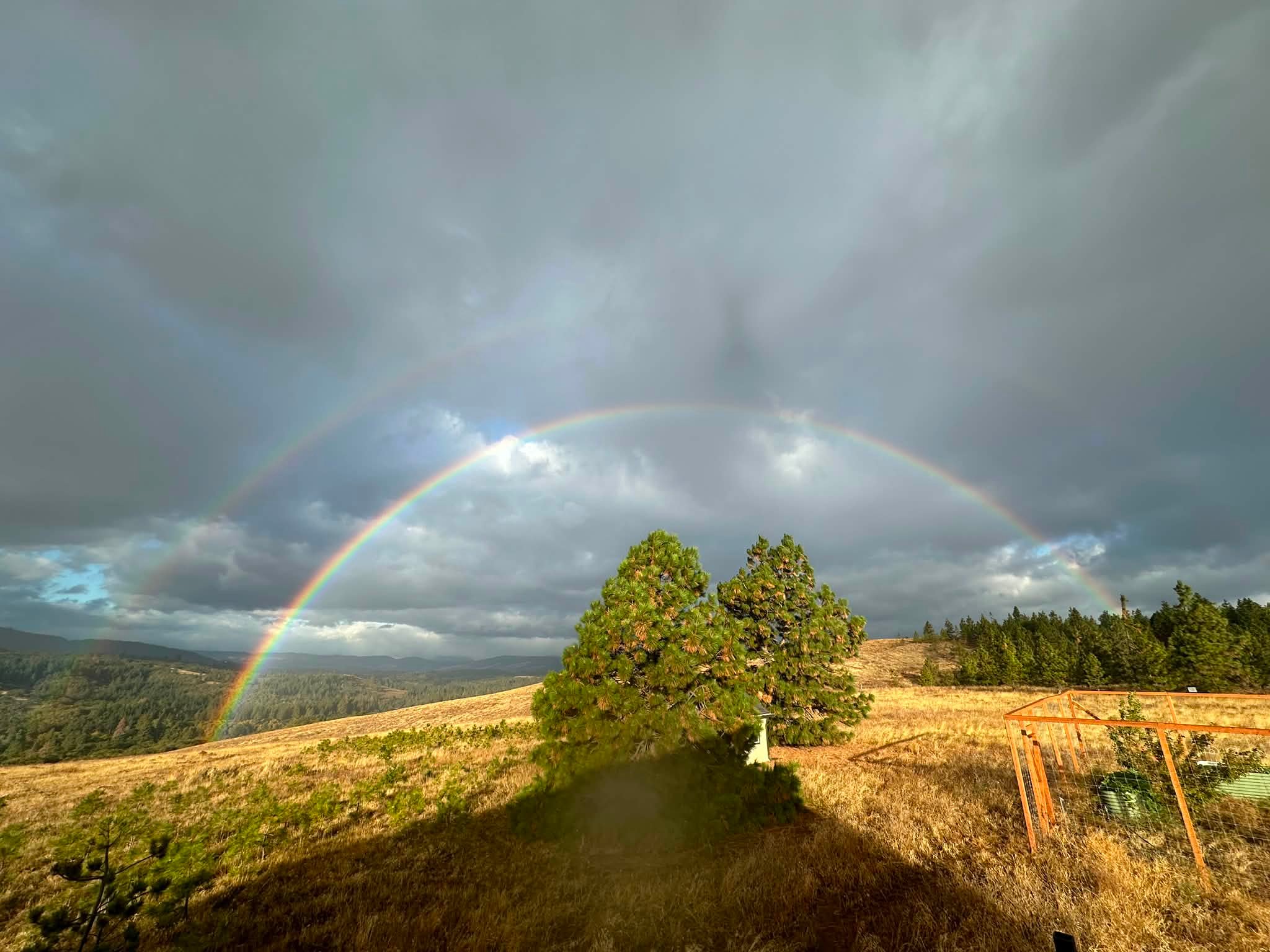 Double.H★MIR★M ua/rainbow★ダブルH Double rainbows over High Prairie, WA in Columbia River Gorge