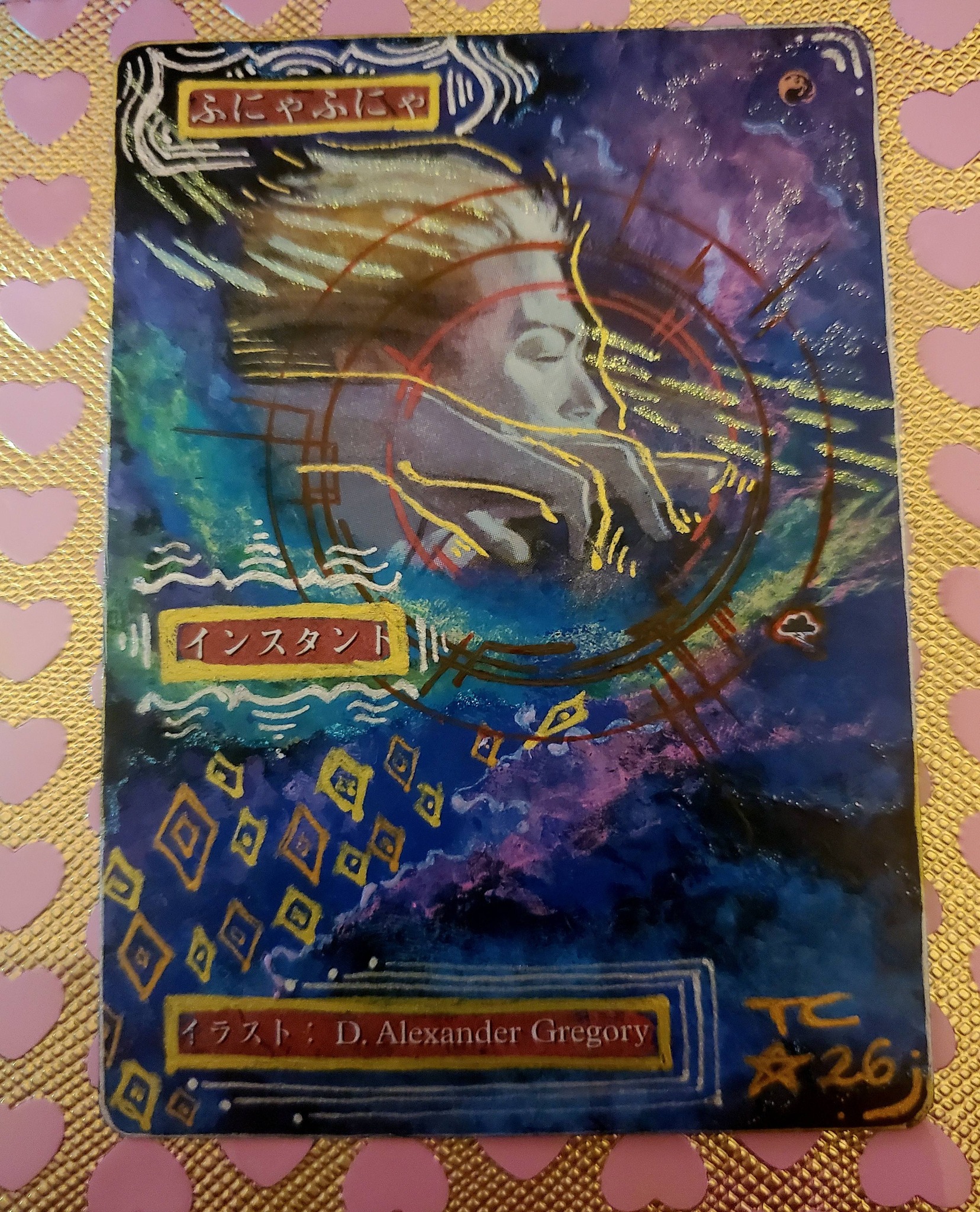 Japanese foil Magic: The Gathering card alters for Lemora's cards