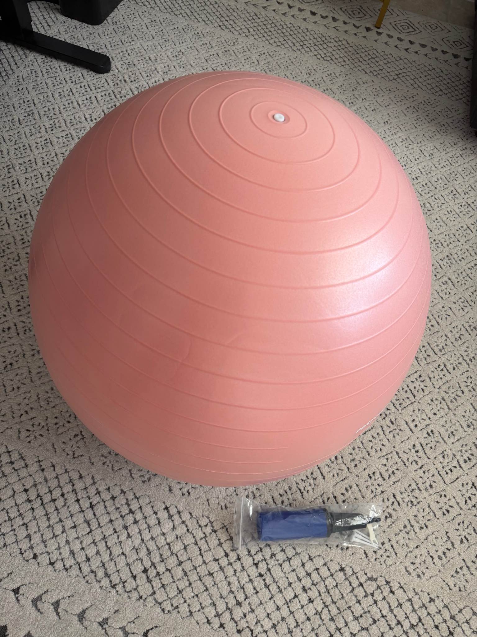 Retrospec Luna Ballon D'exercice Anti-éclatement – Avec Base, Pompe, Bouchons, Pour Yoga, Pilates, Renforcement Et Grossesse