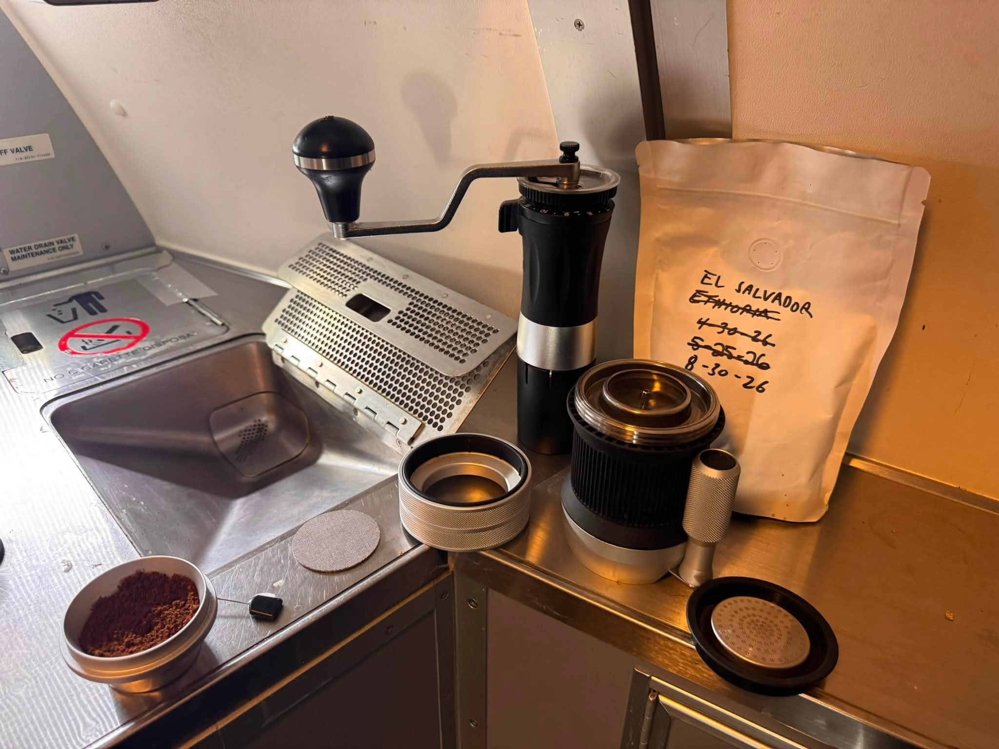 El Salvador espresso on ultra long haul flights with CoffeeJack V2
