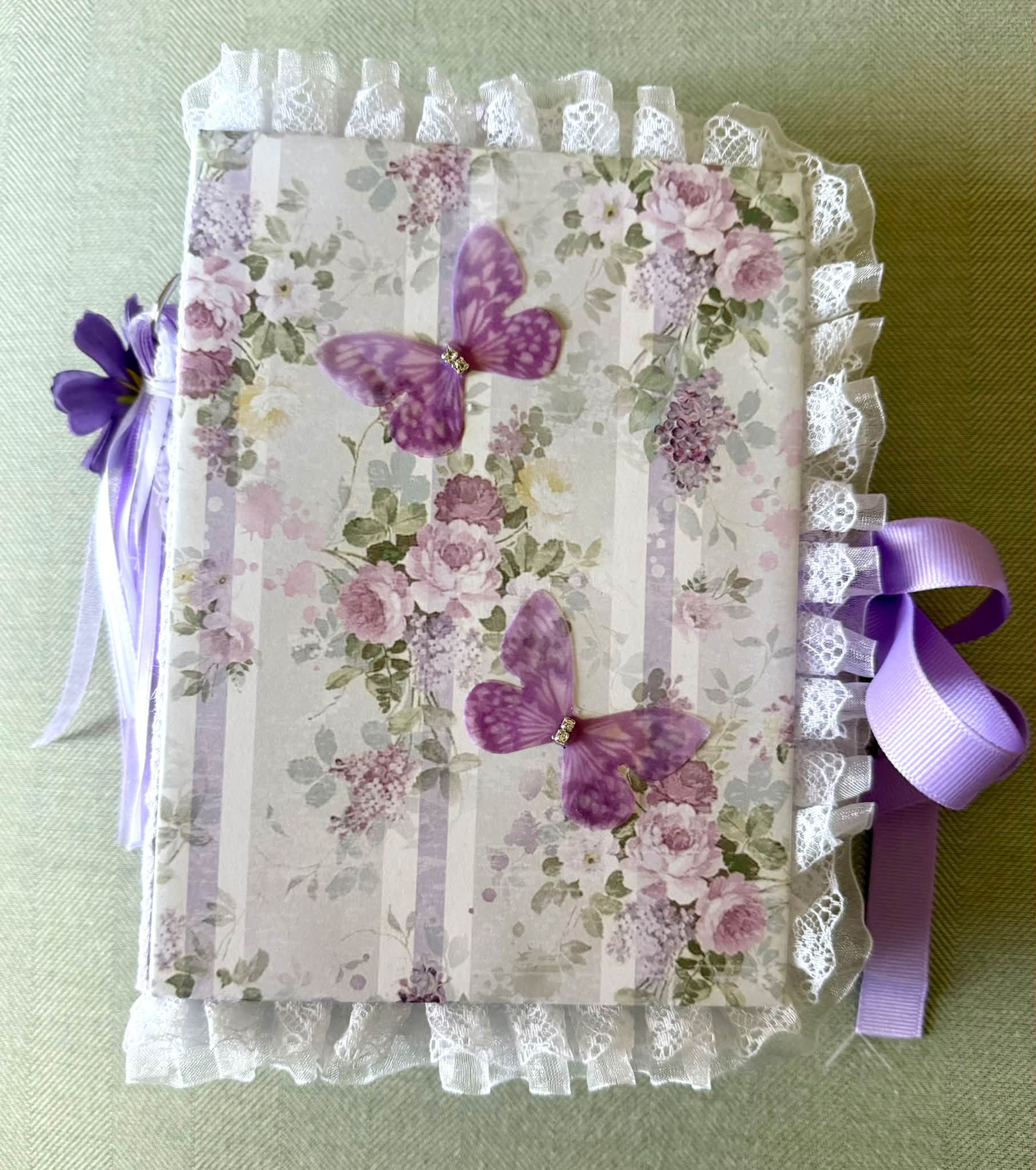 Completed Purple Passion Art Journal with Coordinated Purple Hues