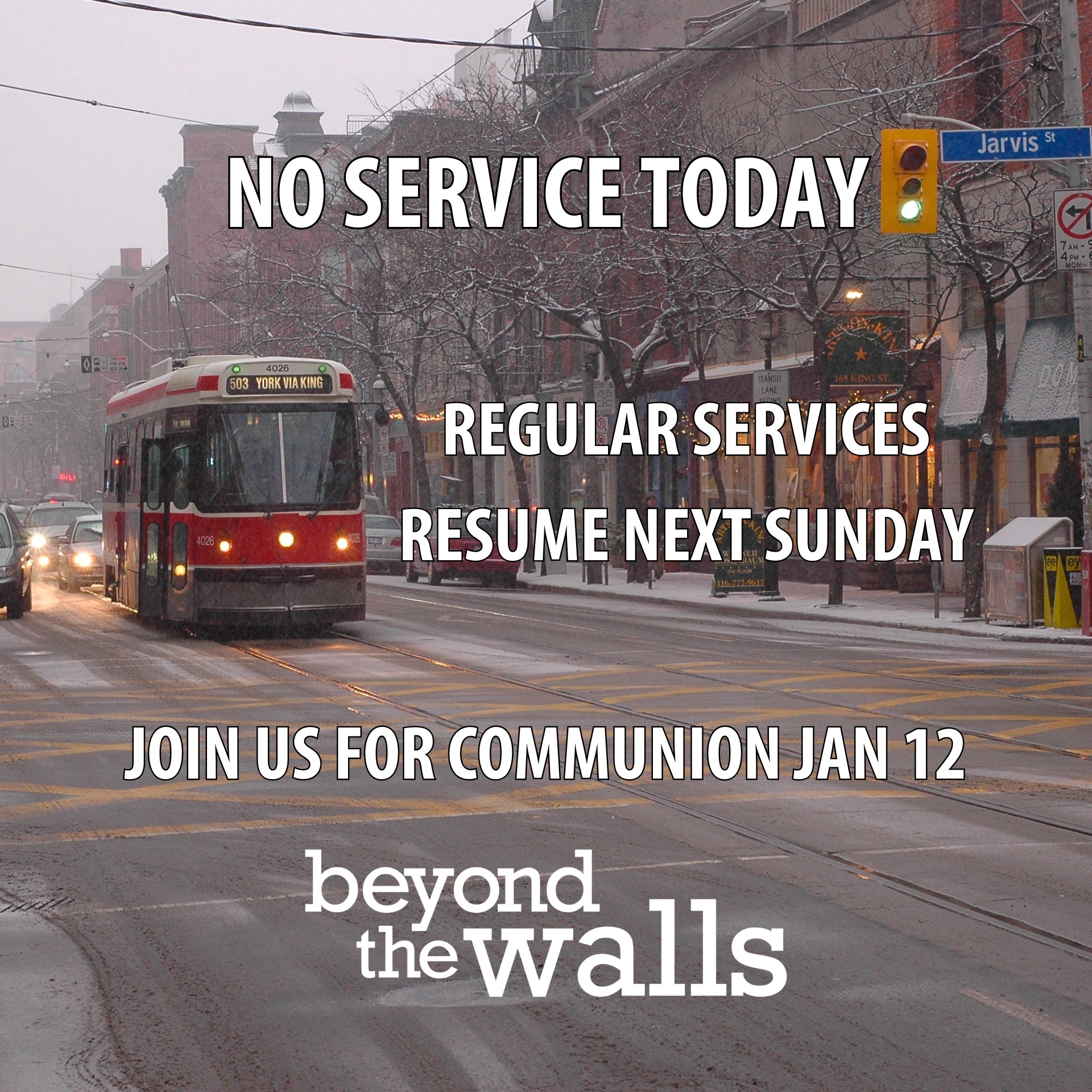 No beyond the walls service January 5