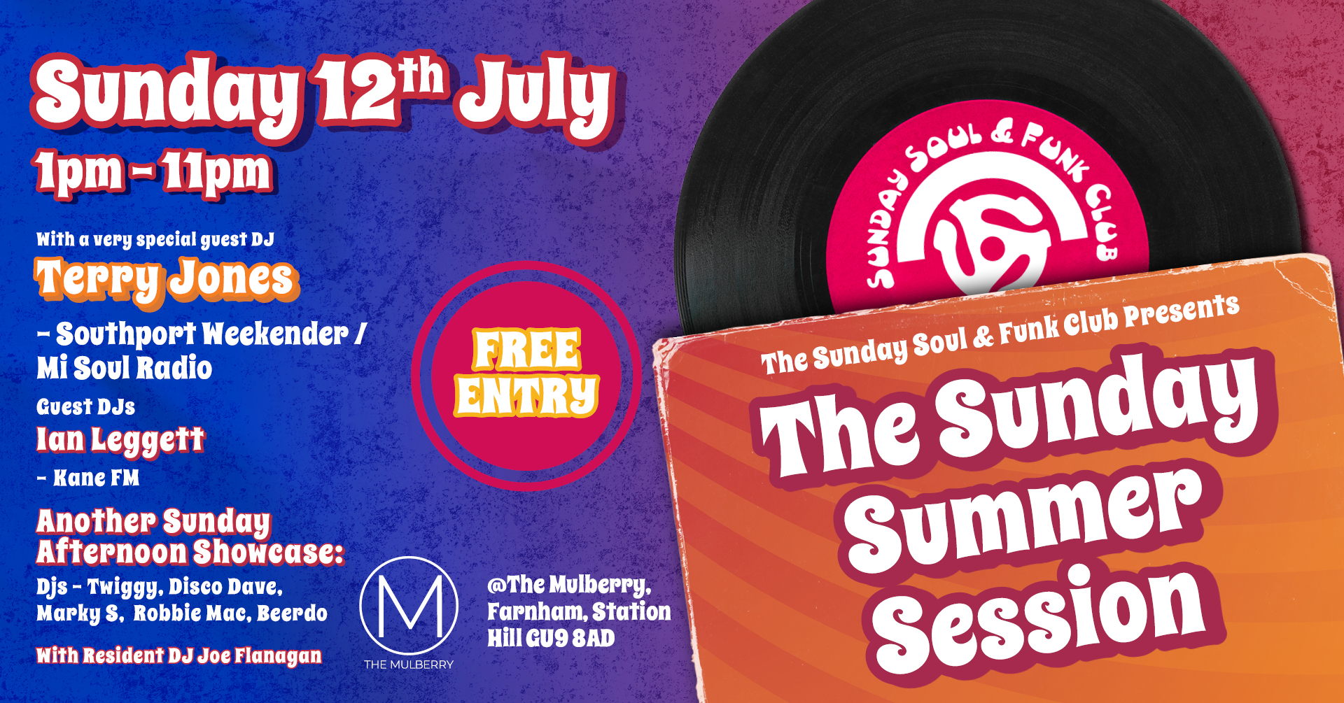 Vinyl records played at the Mulberry