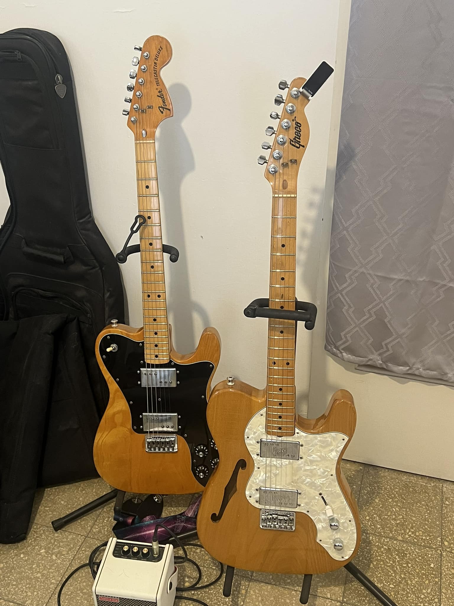 1975 Fender Telecaster Deluxe and Greco TE guitars for sale