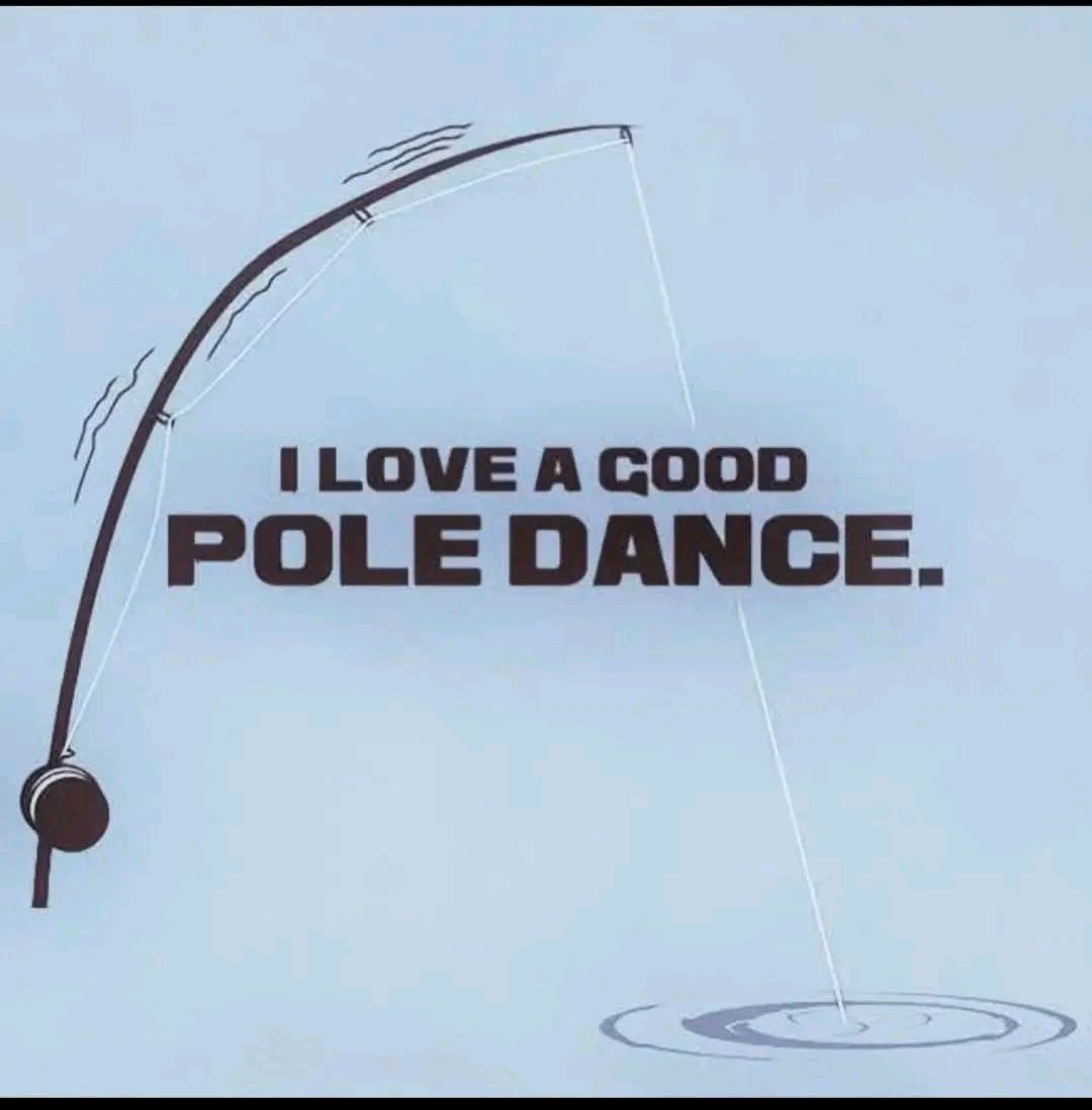 dancing with fishing pole Gotta Love A Good Dance Funny Pole V-Neck T-Shirt : Clothing, Shoes & Jewelry Fishing pole reel it in