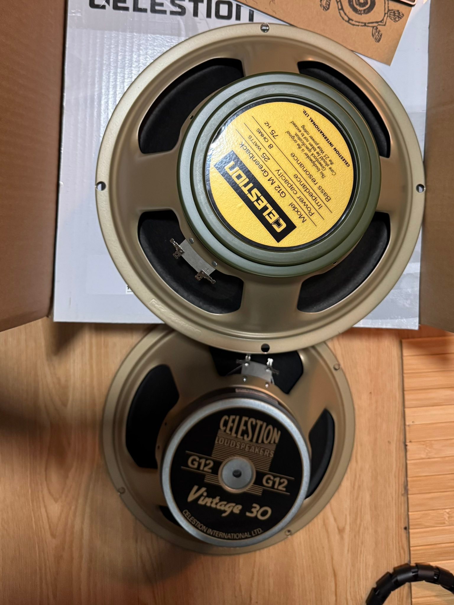 Upgrading orange ppc108 cab with celestion speaker
