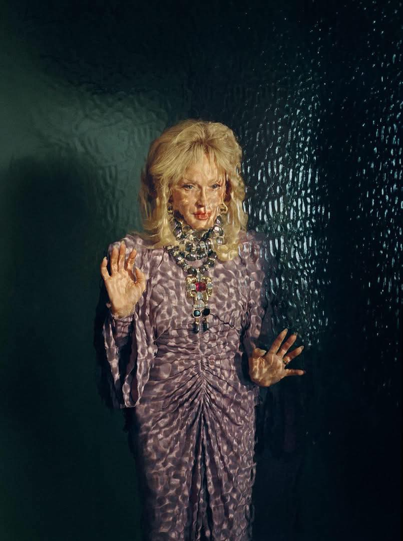madonna gold dress in the latest Interview Magazine wearing hammered 18K earrings by David Webb, photographed by nadia lee cohen styled by Mel Ottenberg madonna 80s fancy dress