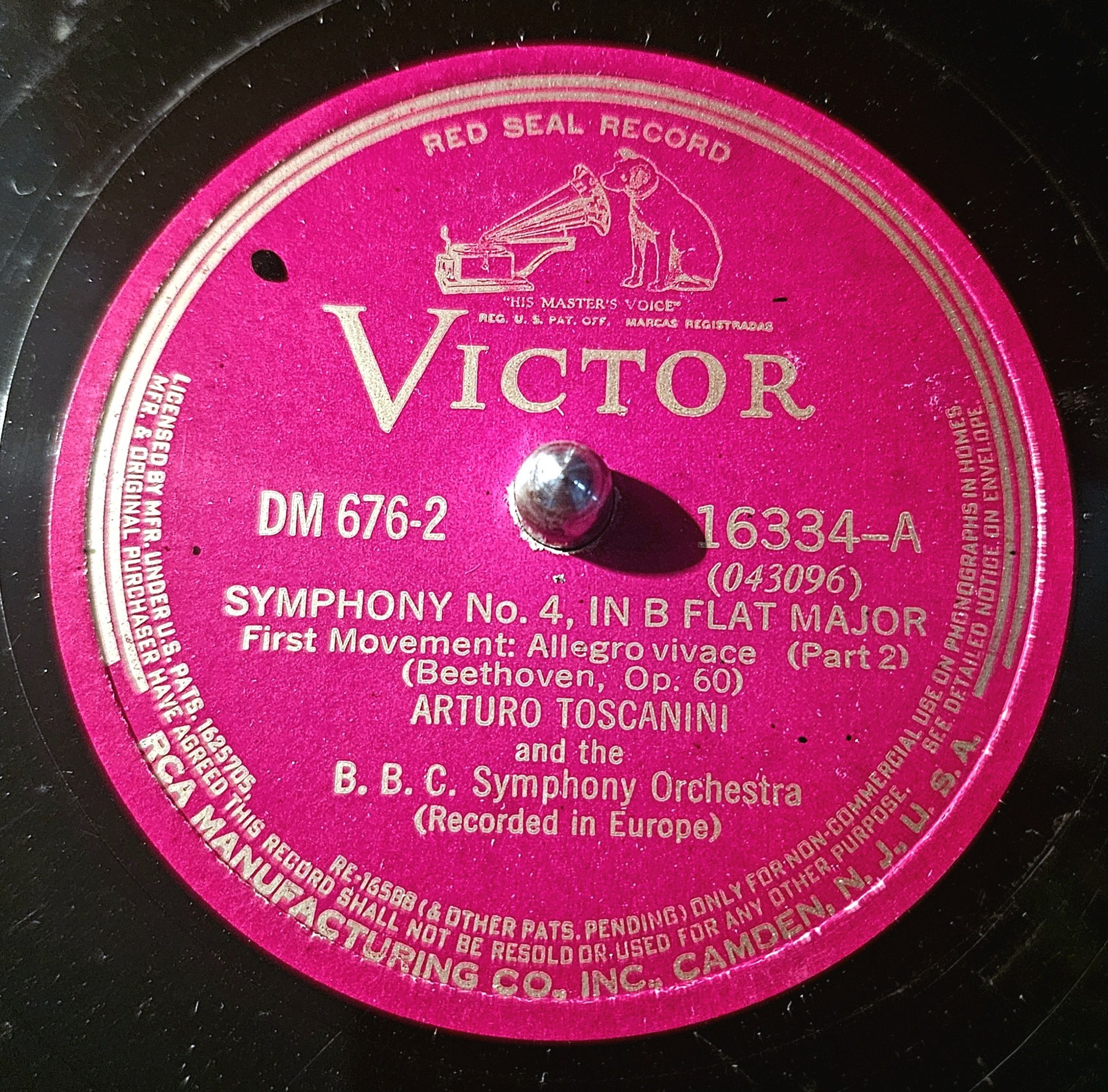 Toscanini & B.B.C. Symphony Orchestra RED SEAL RECORD ん HIS