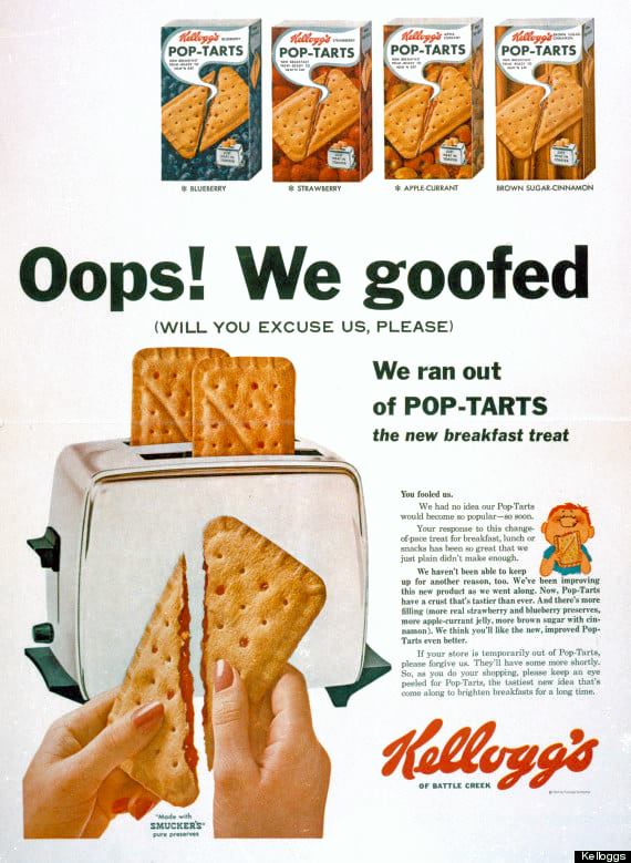 ☆ 70's Kellogg ケロッグ ポップ 1960s Kellogg Pop Tarts. I loved