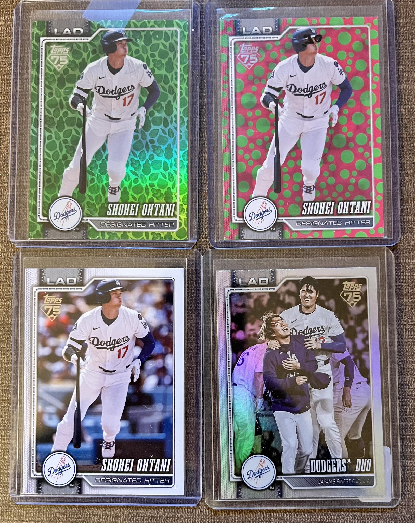 Shohei Ohtani cards from Topps Easter tin