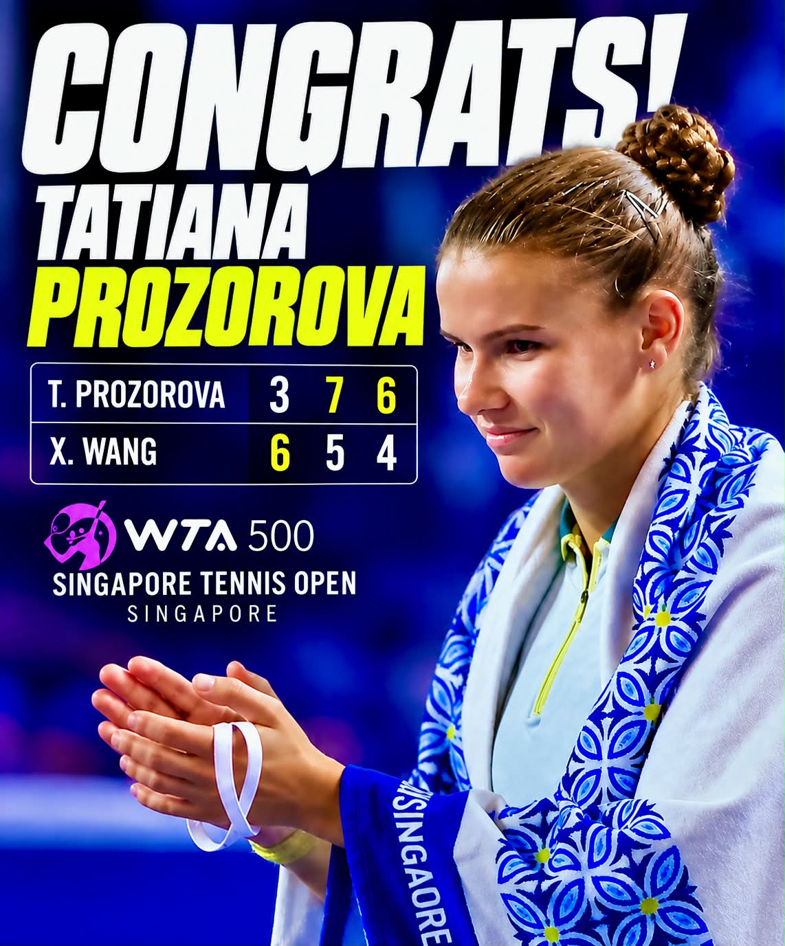 Tatiana Prozorova's comeback win over Xinyu Wang in Singapore