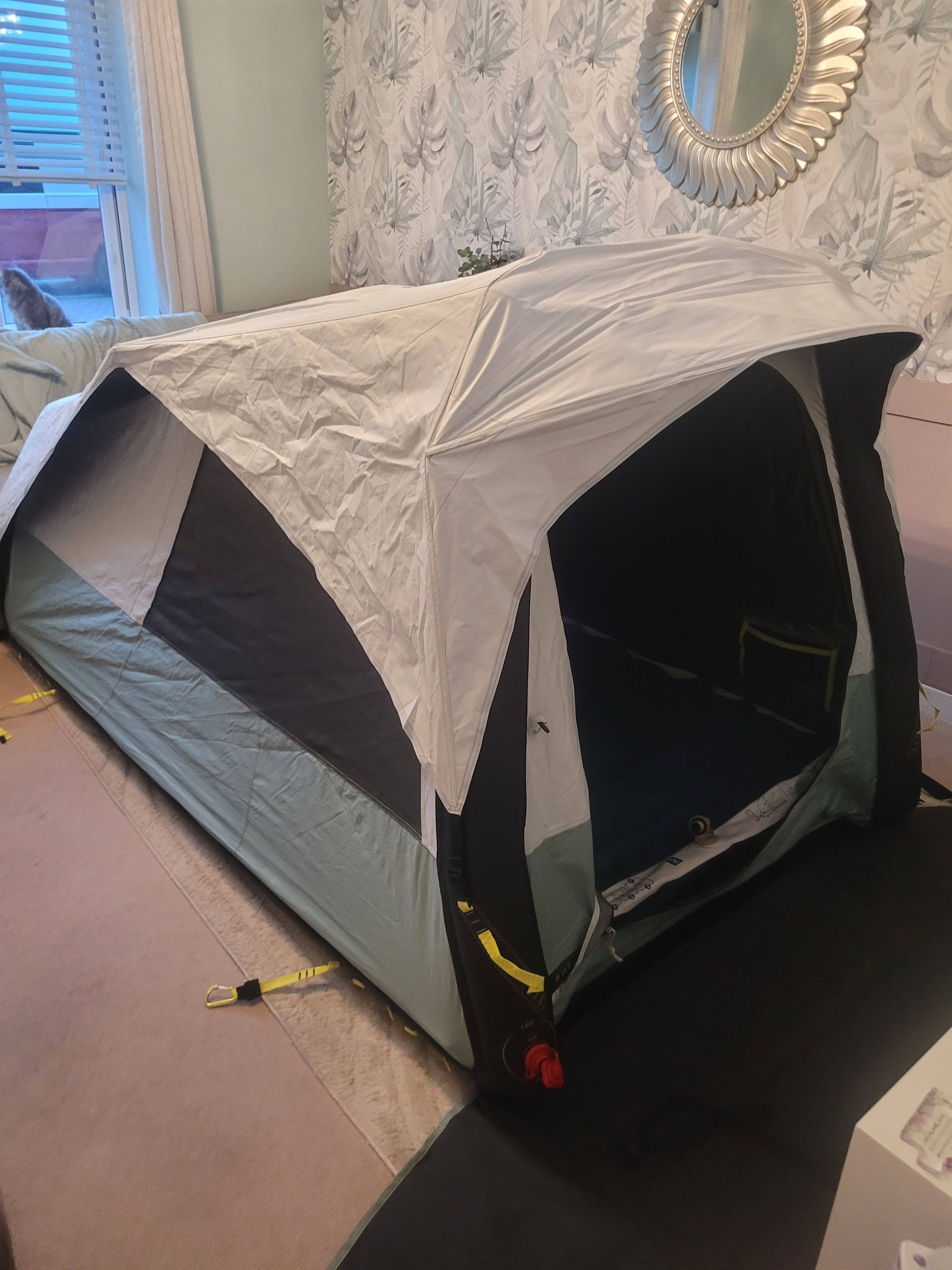 fiberglasgestänge zelt Pavillon 3,5 x 3,5 m mit Seitenwänden & Insektenschutz – wasserdichter Event Shelter, leichtes Camping mit Fiberglasgestänge, Festival Pavillon, Garten Pavillion für Outdoor & Party Color:Sunrise Orange traditionell CelinaSun Sonnensegel HDPE Quadrat