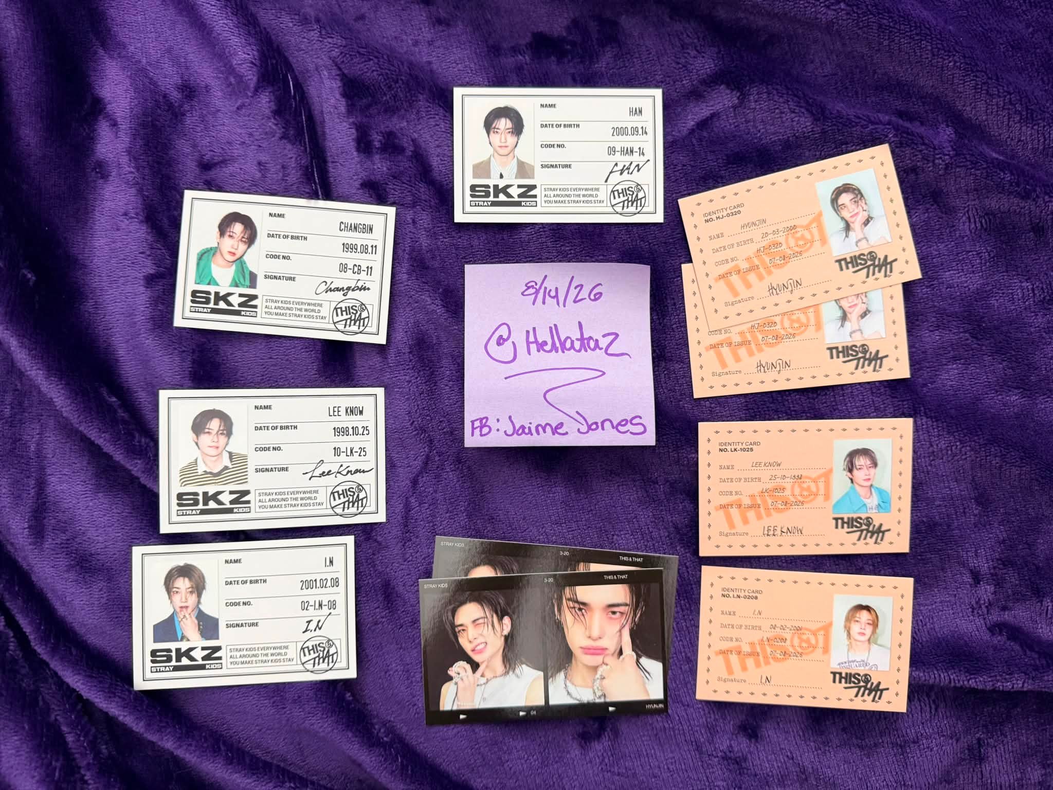 Stray Kids trading cards and albums for Felix signed items
