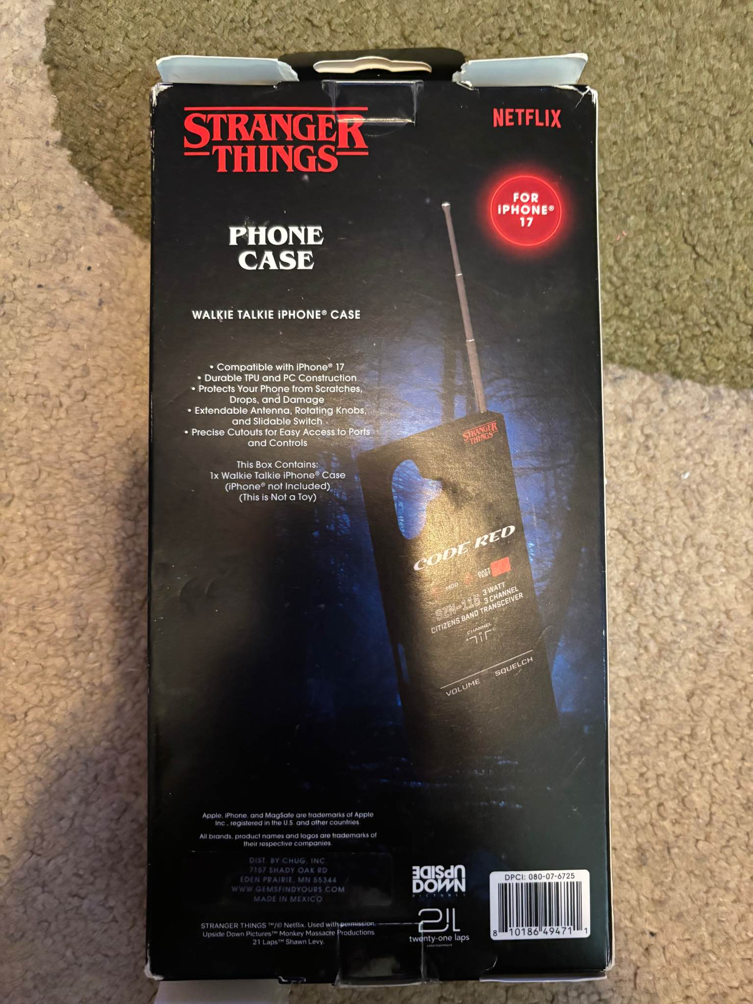 iPhone 17 Stranger Things Phone Case Code Red walkie talkie iPhone