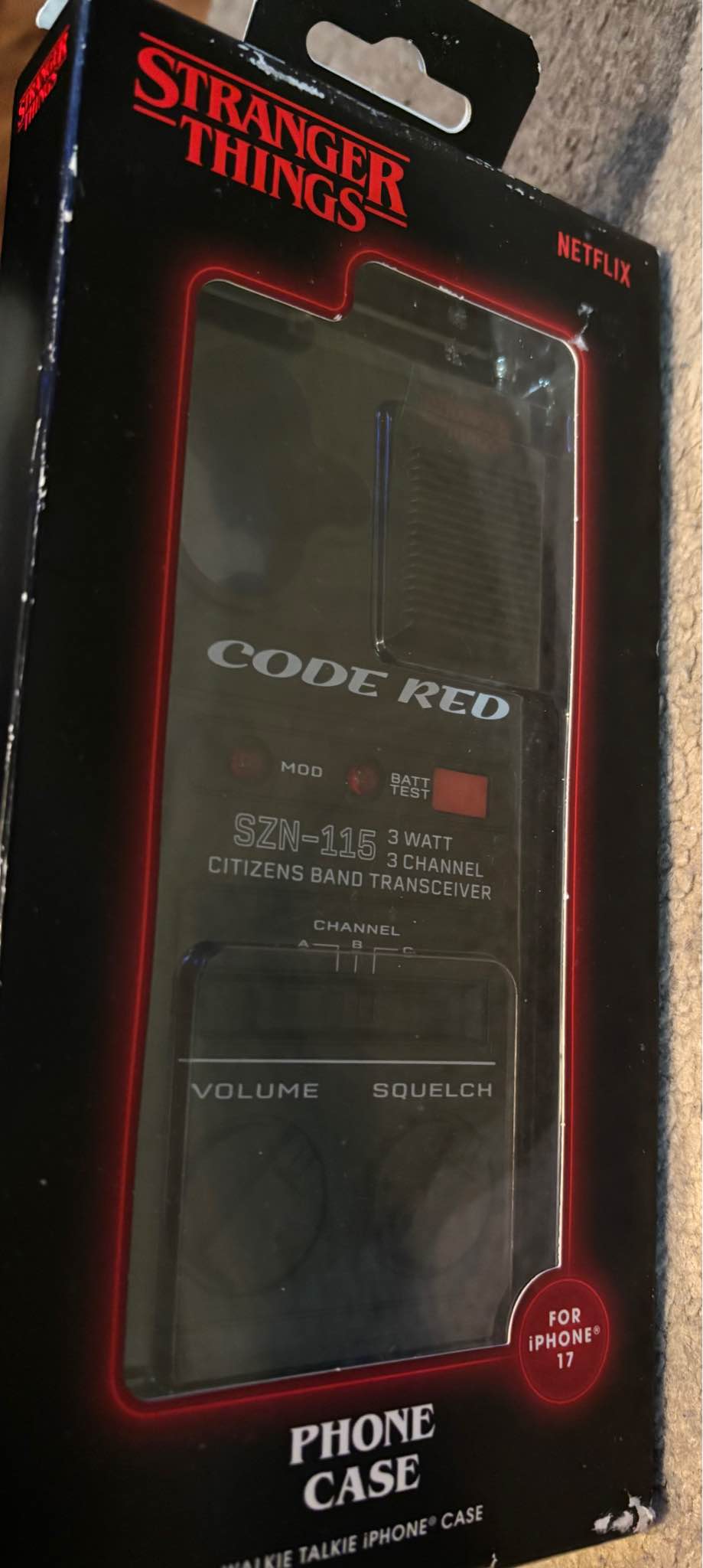 iPhone 17 Stranger Things Phone Case Code Red walkie talkie iPhone
