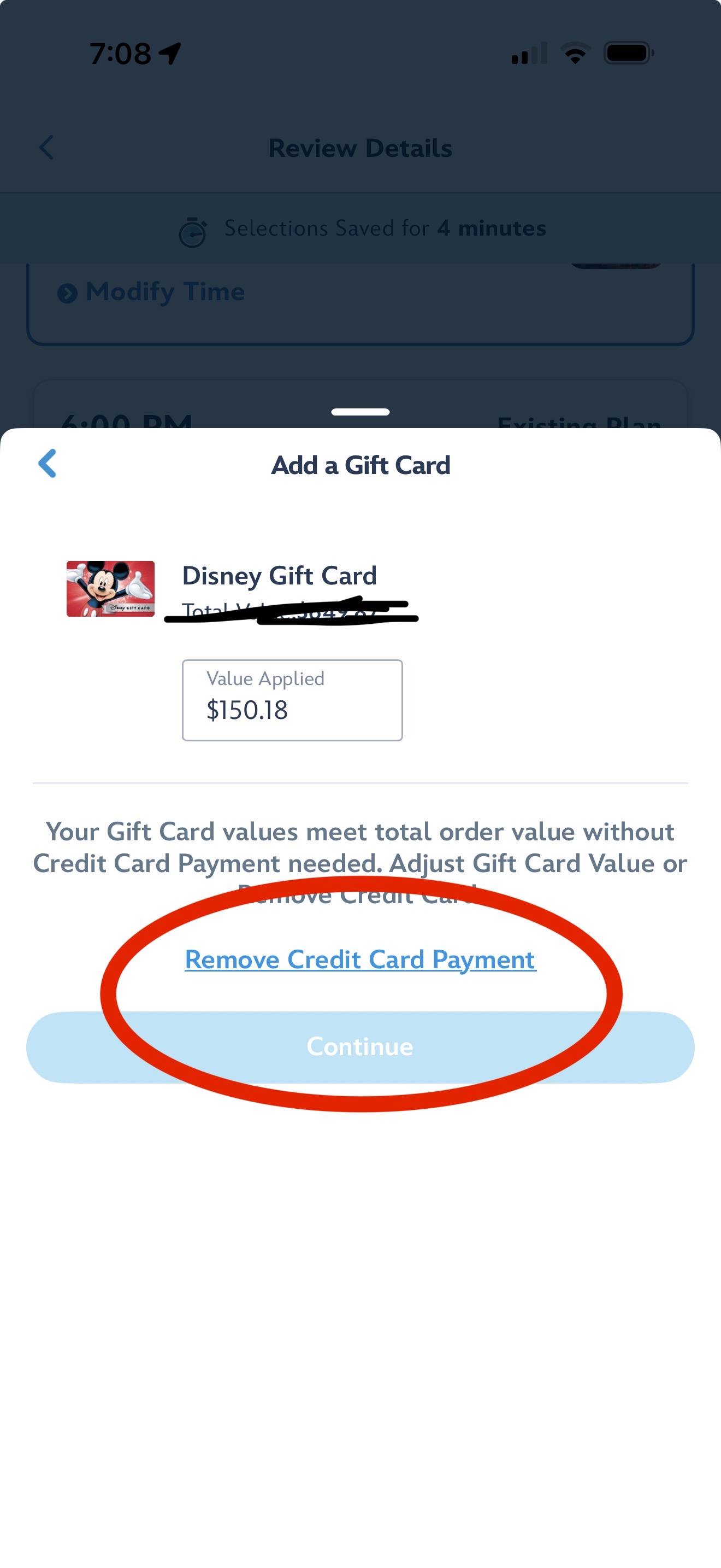 Using Disney gift cards for Lightning Lanes is a multi-step process