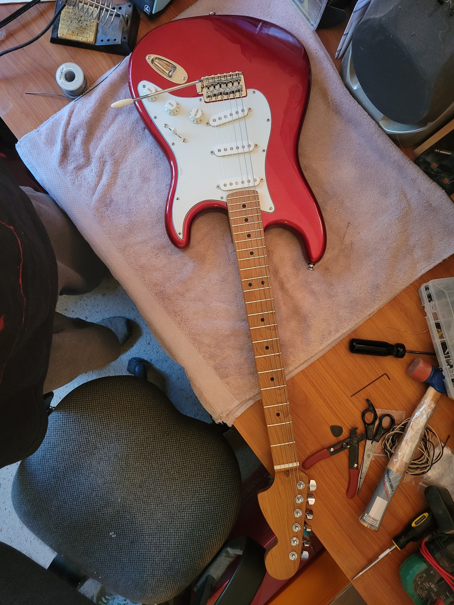 Early Moon Strat with custom upgrades and vintage pickups