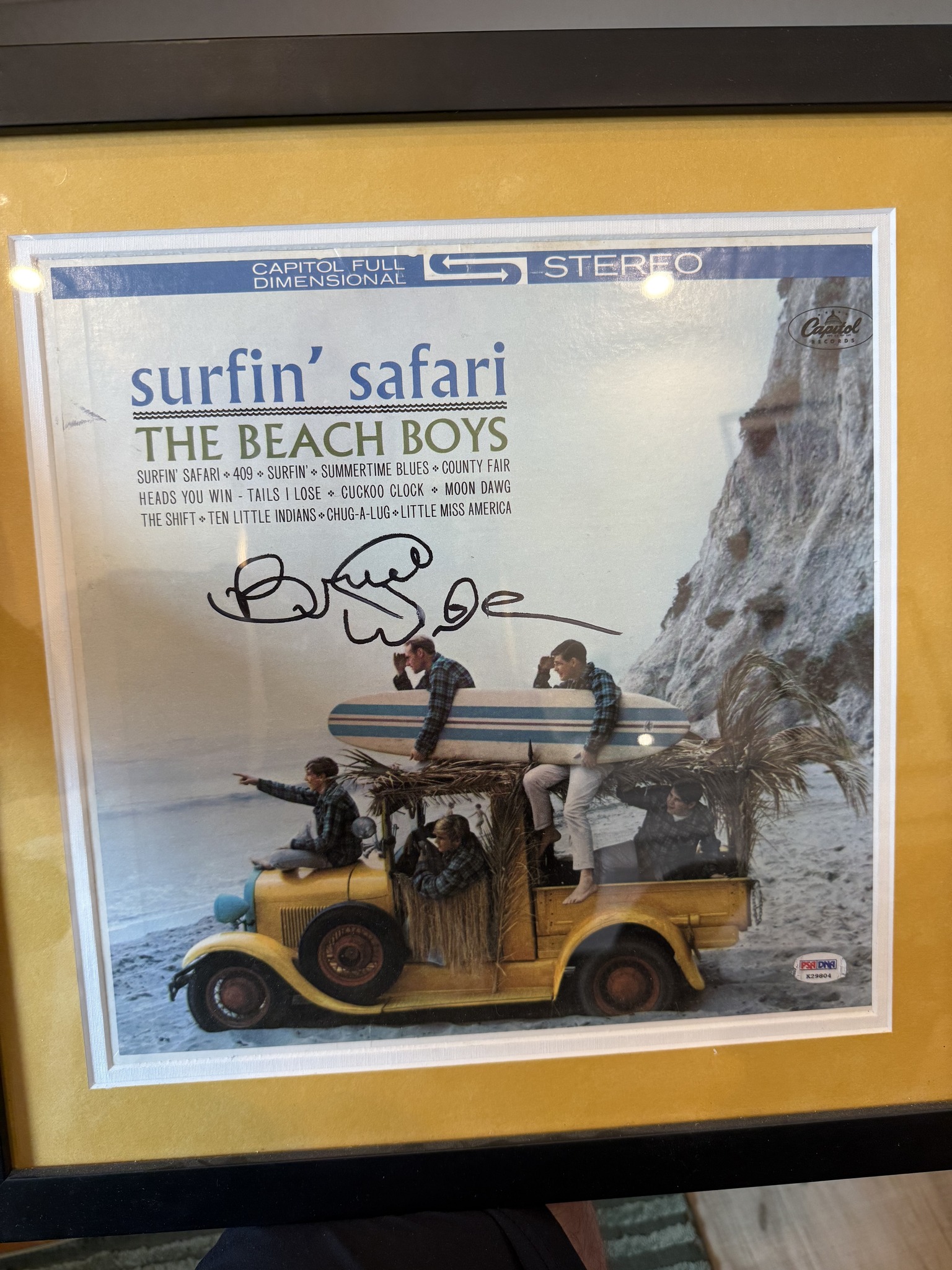 Brian Wilson limited edition autograph of walking Down The Path Of