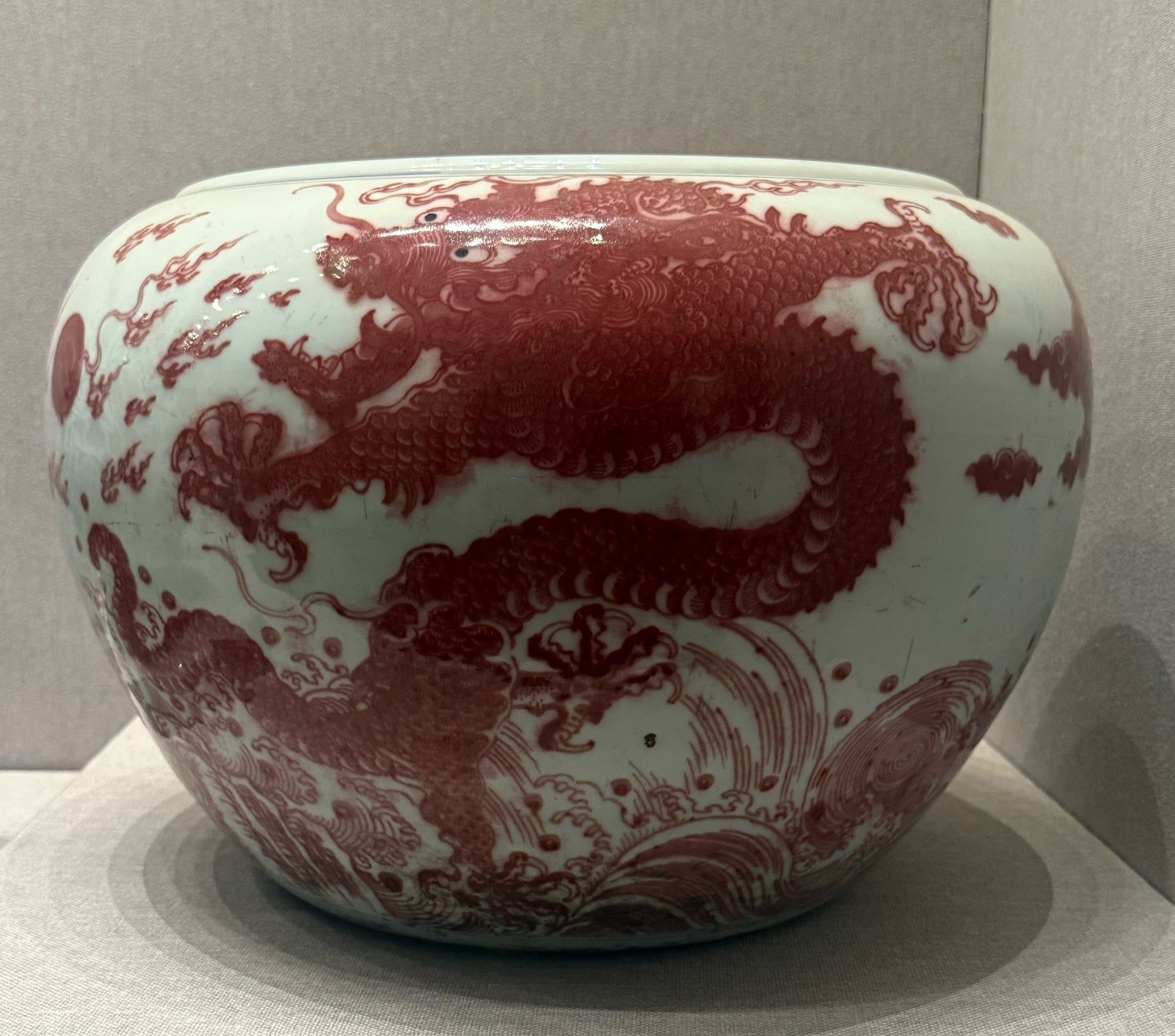 中国美術大清康熙年製藍釉花入h21㎝東S8-0525☆2F