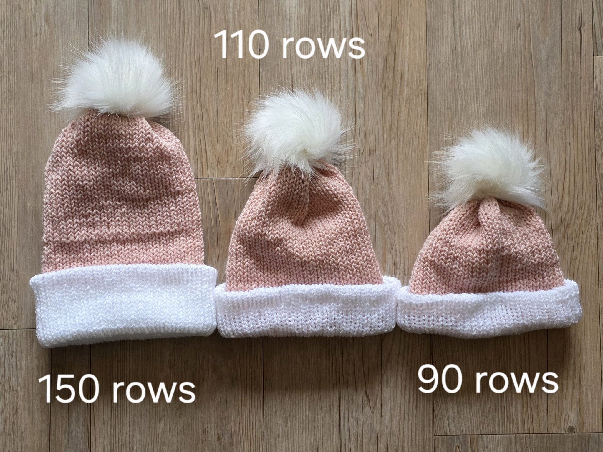 Just made a family of hats on my sentro 48 needle | Facebook