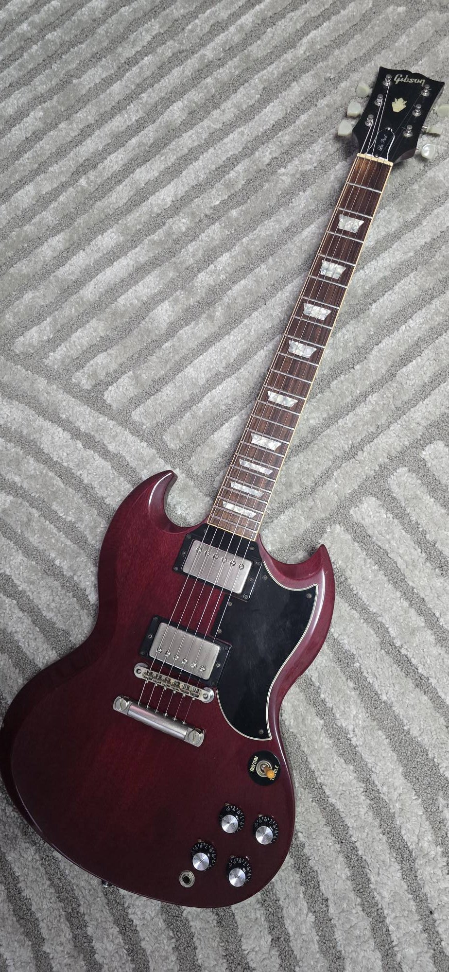 1988 Orville 61' SG guitar with modified pickguard