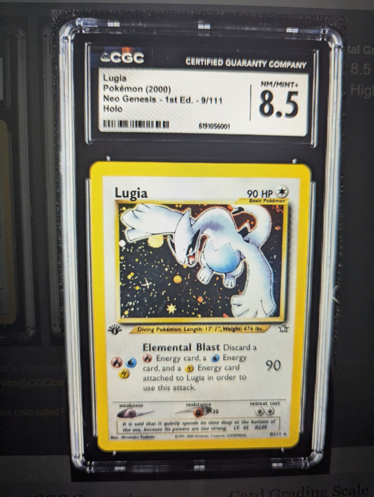 first edition lugia card Neo Genesis 1st Holo 9/111 PSA 8 – TBC Games the trusted official grading guarantees its condition Did I just get a
