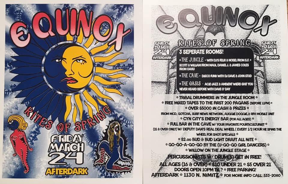 U.S. Rave Flyers & Memorabilia | Equinox rave at the Afterdark ...