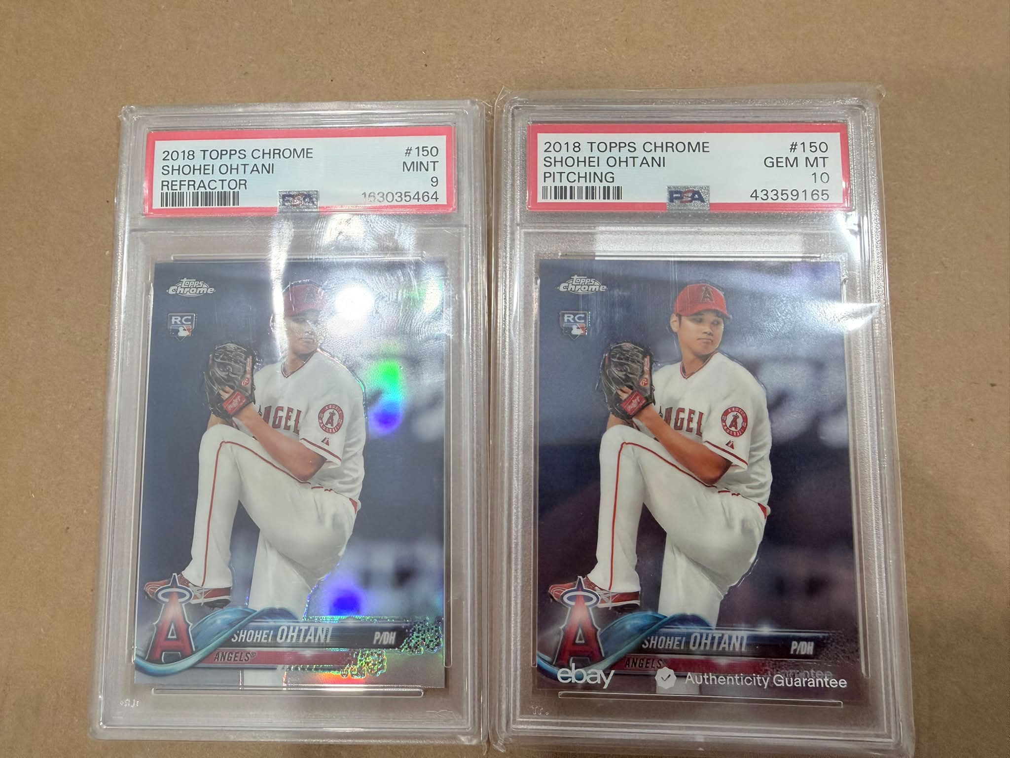 Which Shohei Ohtani card to keep, PSA 10 base or PSA 9 Refractor?