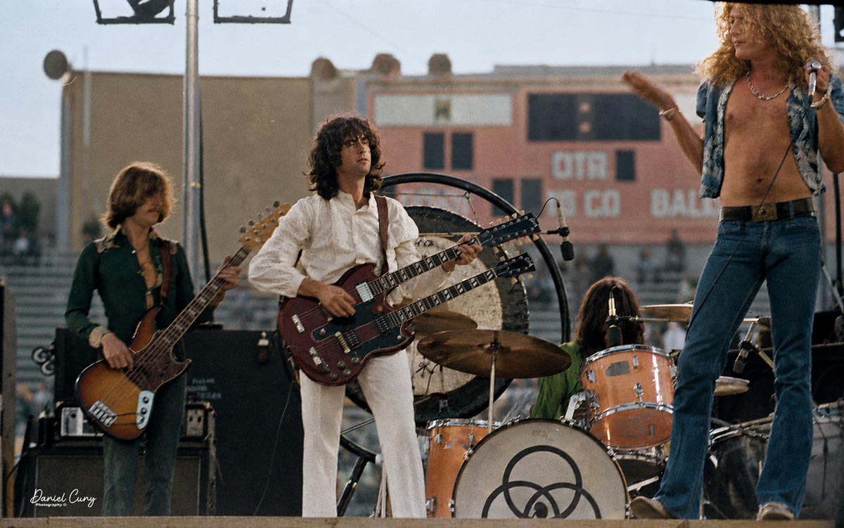 Led Zeppelin's 1973 Kezar Stadium concert photo restored