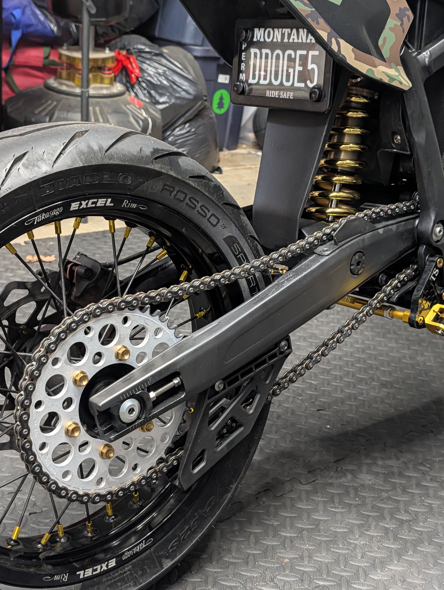 What's the top speed drop with a 46 tooth rear sprocket on