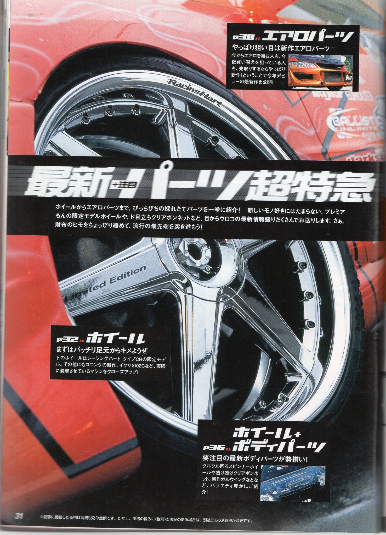 On 19 inch Racing Hart wheels