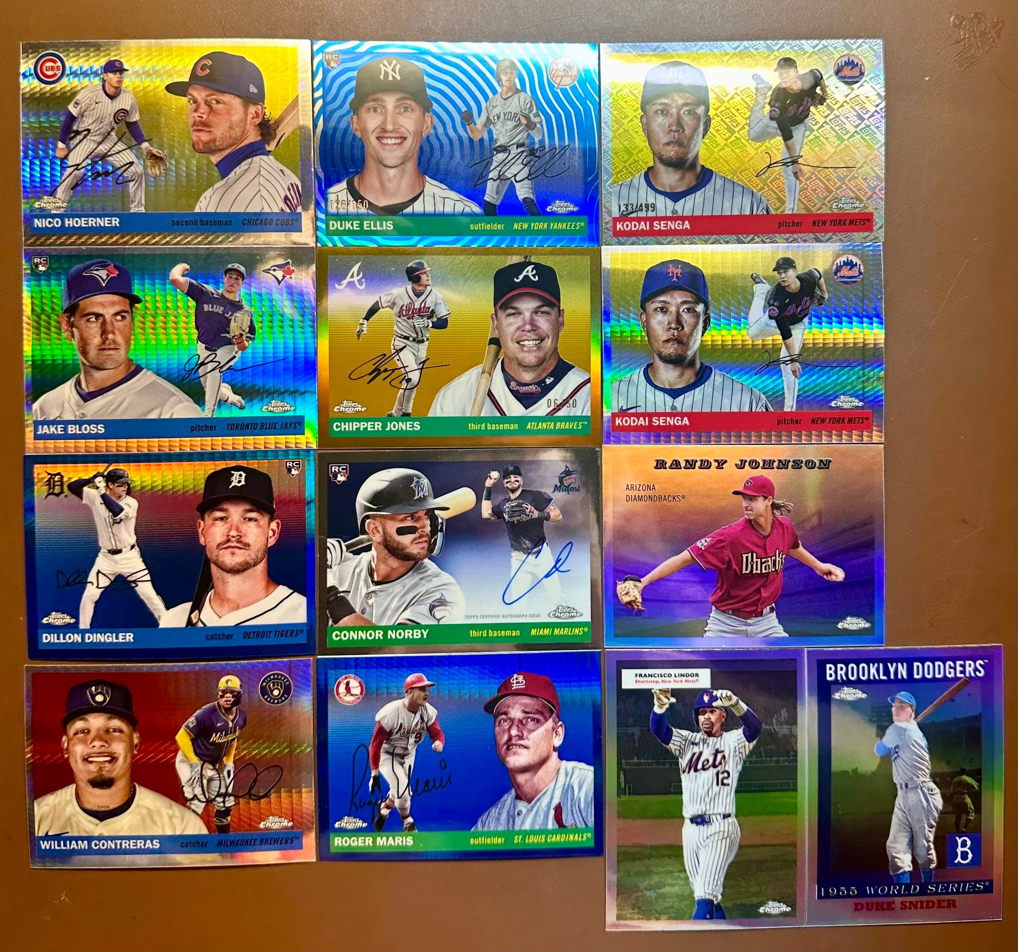Hits from Topps Chrome Platinum baseball cards