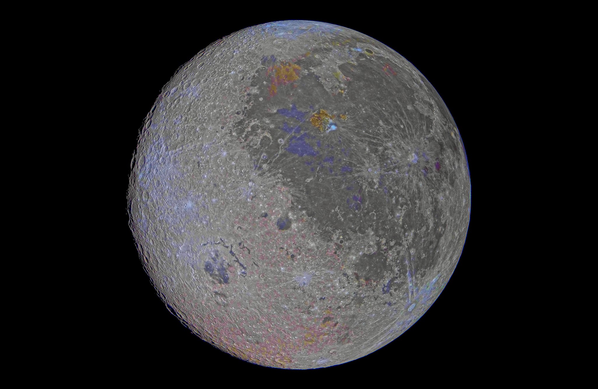 Moon from Artemis II Saturated colored corrected by Damian Peach