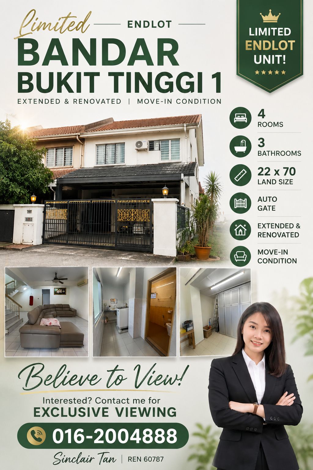 🏡 LIMITED END LOT @ BANDAR BUKIT TINGGI 1 💰 Selling Price: RM630
