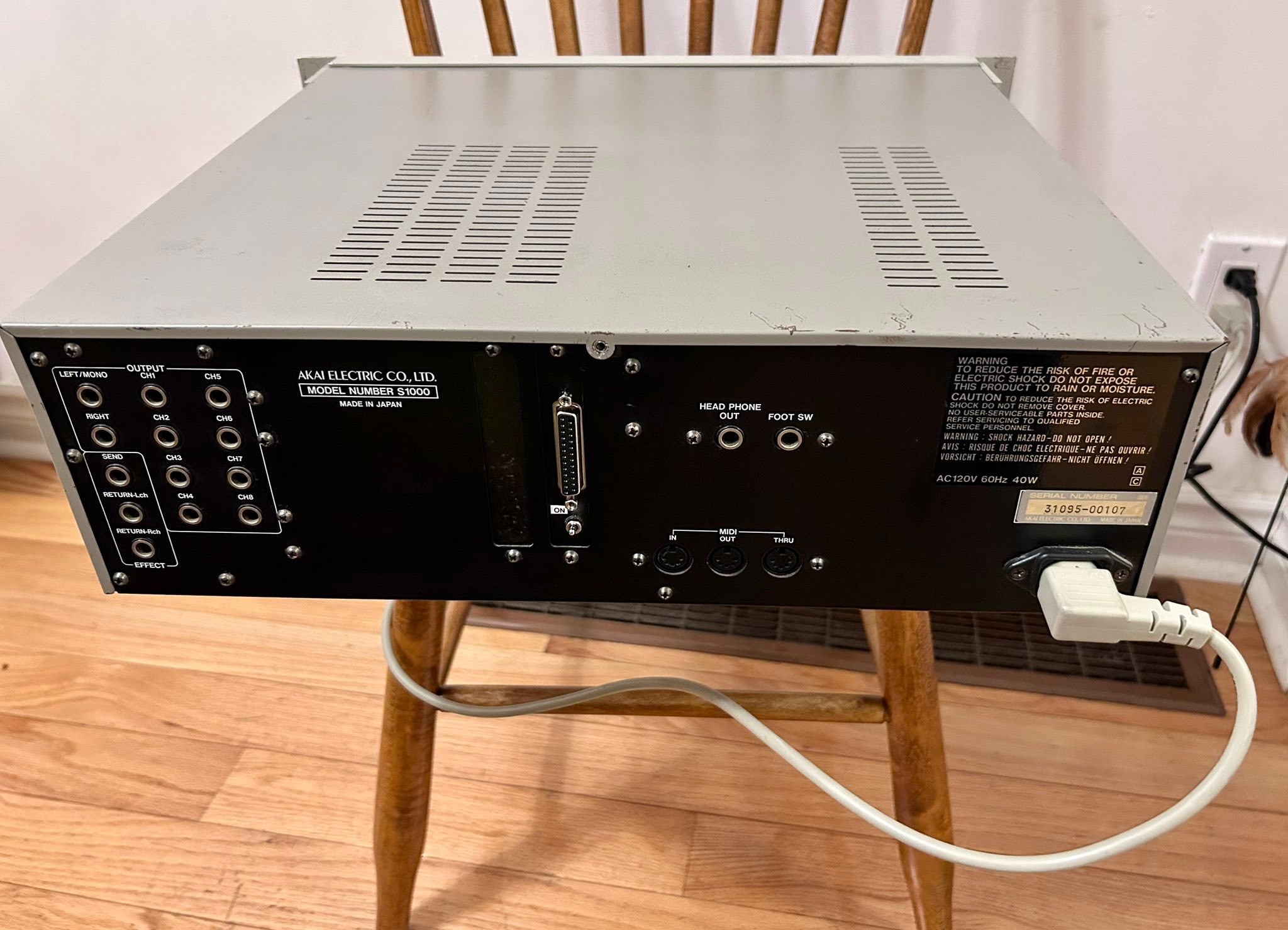 Restored Akai S1000 sampler for sale with modern upgrades