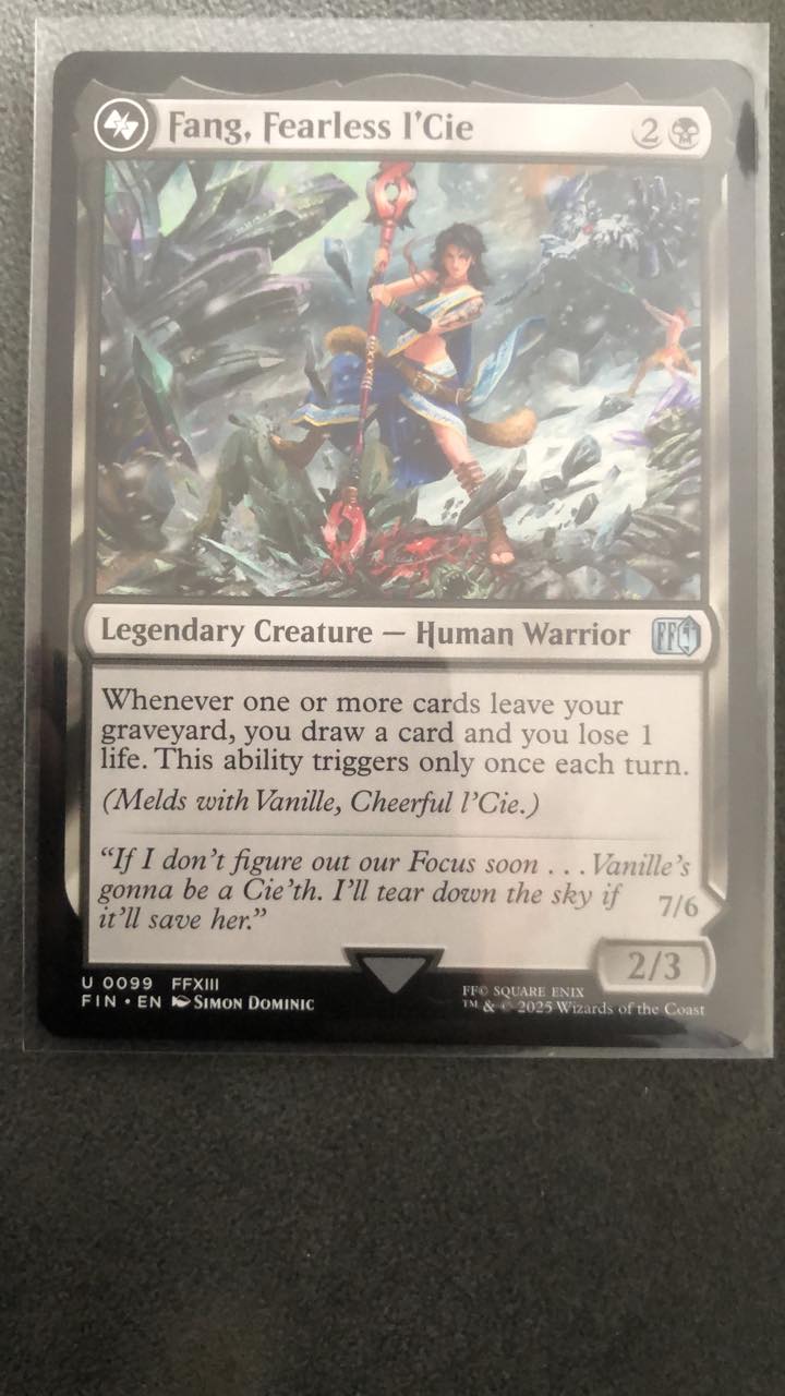 mtg final fantasy fang fearless Magic The Gathering - Universes Beyond - This ability triggers only once each turn Vanille, Cheerful l'Cie (Borderless) -