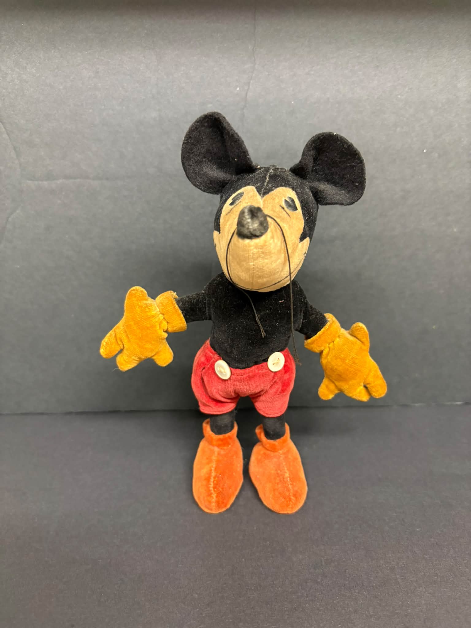 Steiff Micki ミッキー タグ付 人形　ヴィンテージ 7-inch Steiff Mickey Mouse collectible with legible stamp