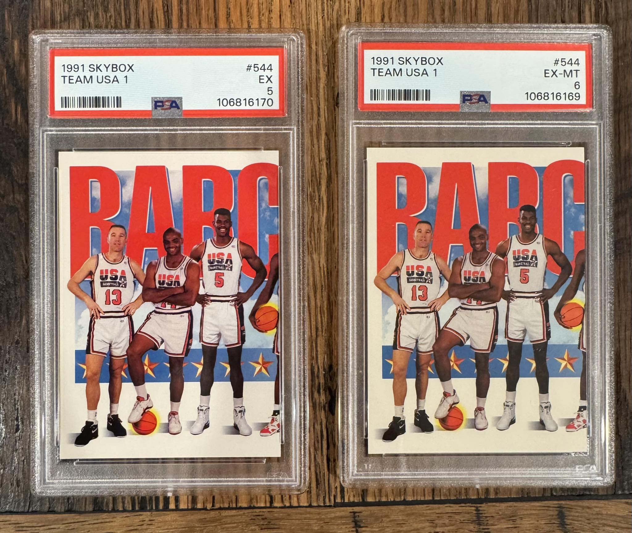 What's wrong with my 1991 Skybox Team USA card #544 grade?